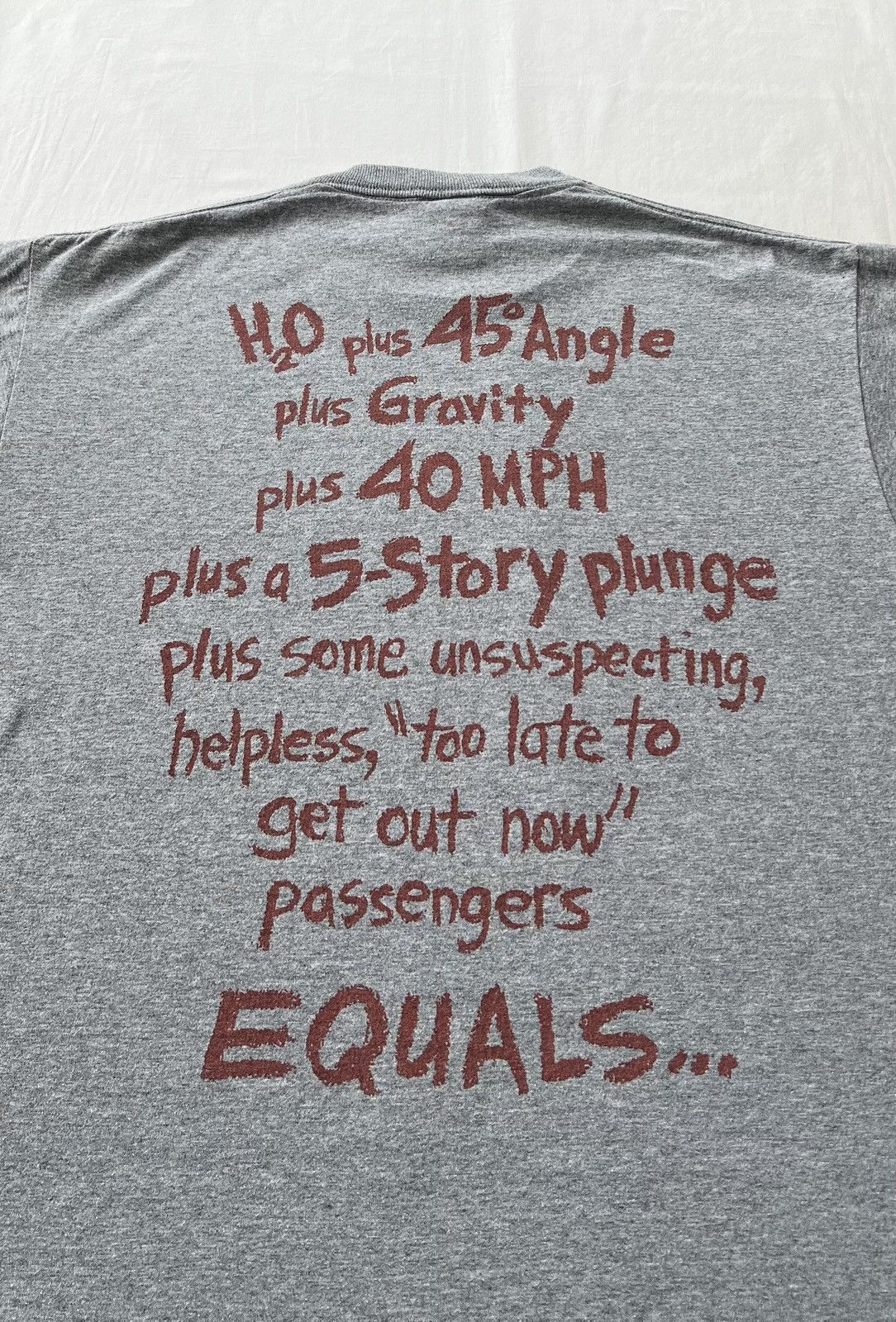 Disney Vintage 90s Disney Splash Mountain Cartoon Gray T-shirt Size US L / EU 52-54 / 3 - 12 Thumbnail