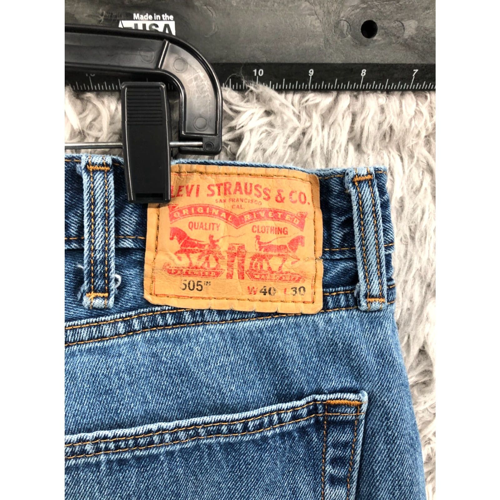 Levi's Levi's 505 Jeans Straight Mid Rise Blue 40 Mens Regular 40x30 Denim Cotton Blend 5-Pocket Modern Vintage: No Size US 40 / EU 56 - 6 Thumbnail