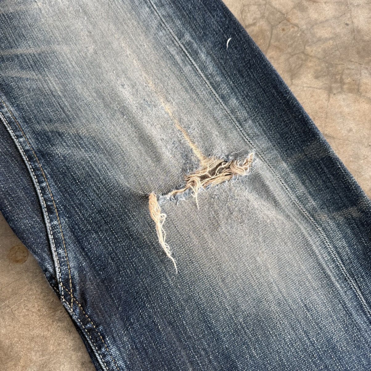Lee W32x31.5 Vintage Lee Cowboy Twist Leg Ripped Denim Jean Pant Size US 32 / EU 48 - 7 Thumbnail