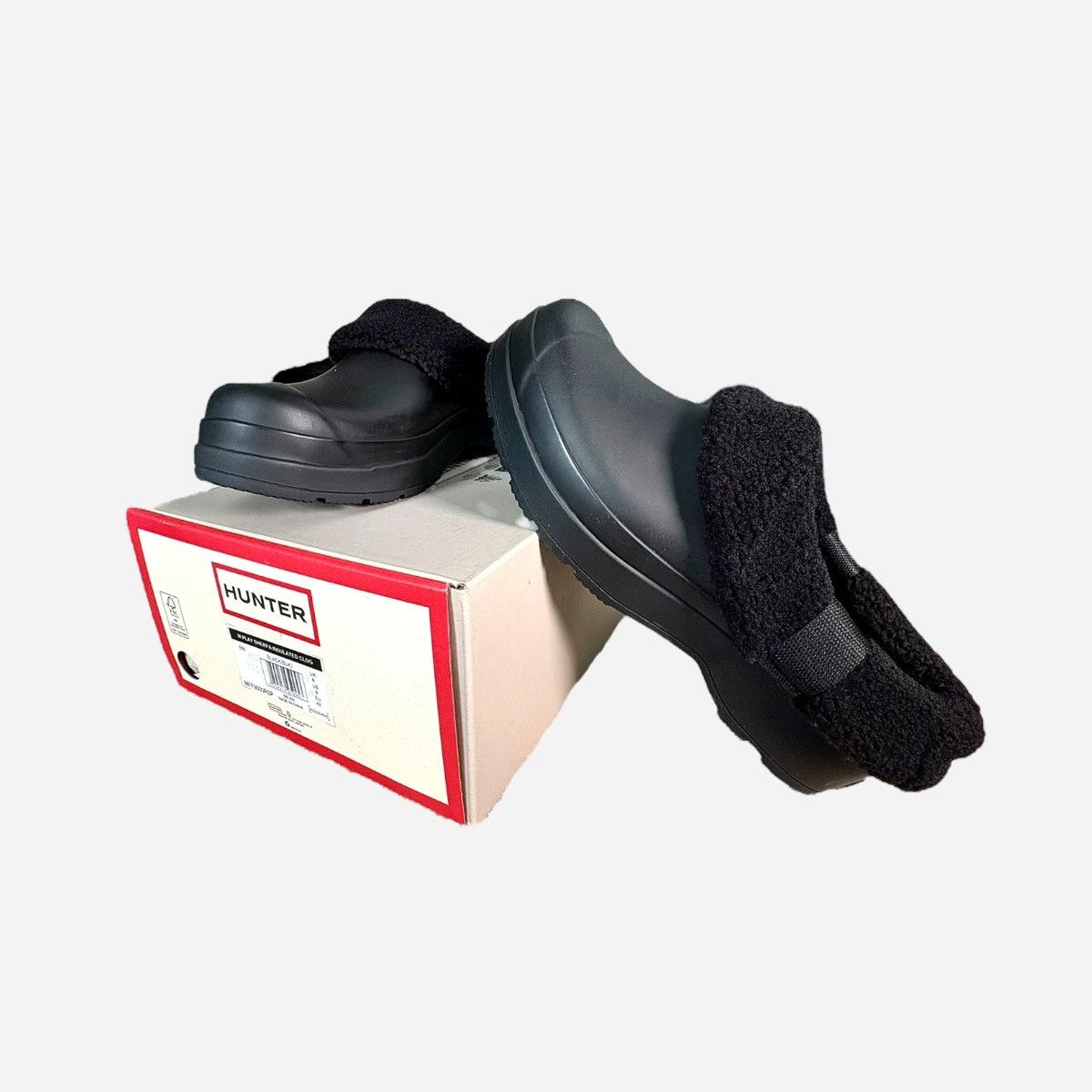 Hunter Hunter Play Men’s Sherpa Fur Lined Black Clogs Sz 9 Size US 9 / EU 42 - 2 Thumbnail