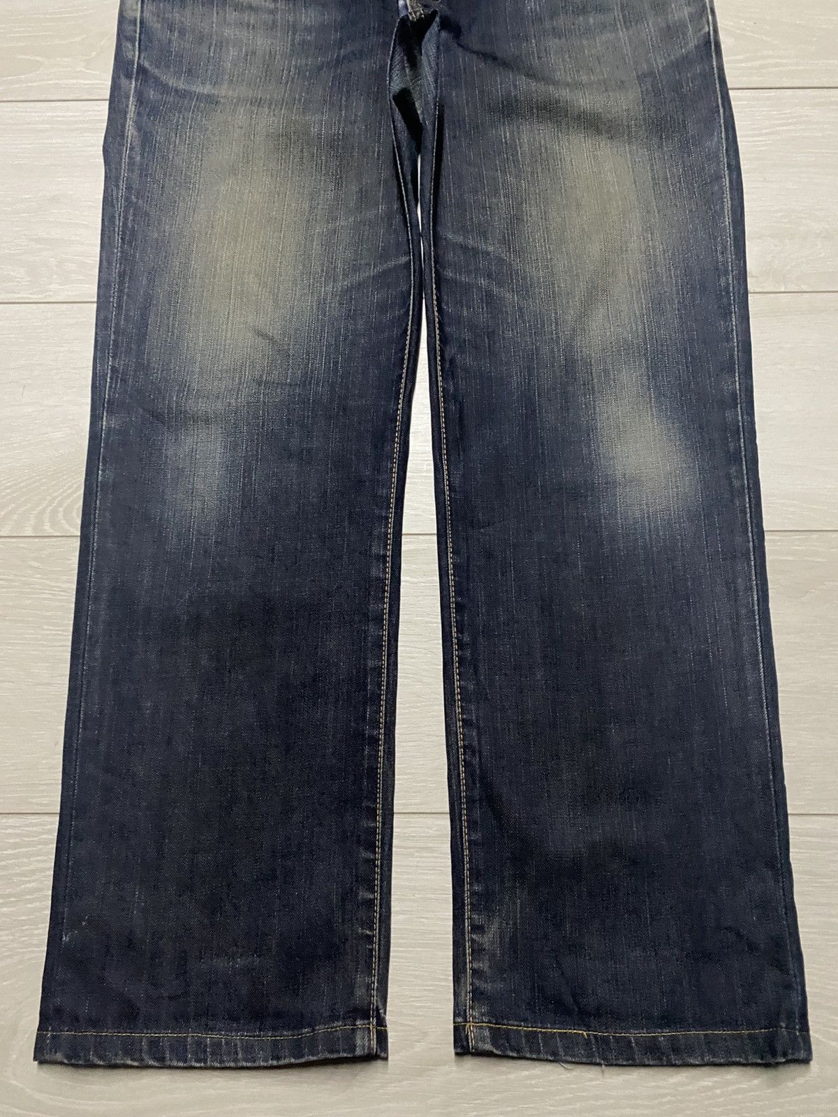 Junya Watanabe Vintage Edwin 503 Mud Wash Distressed Jeans Size US 37 - 5 Thumbnail
