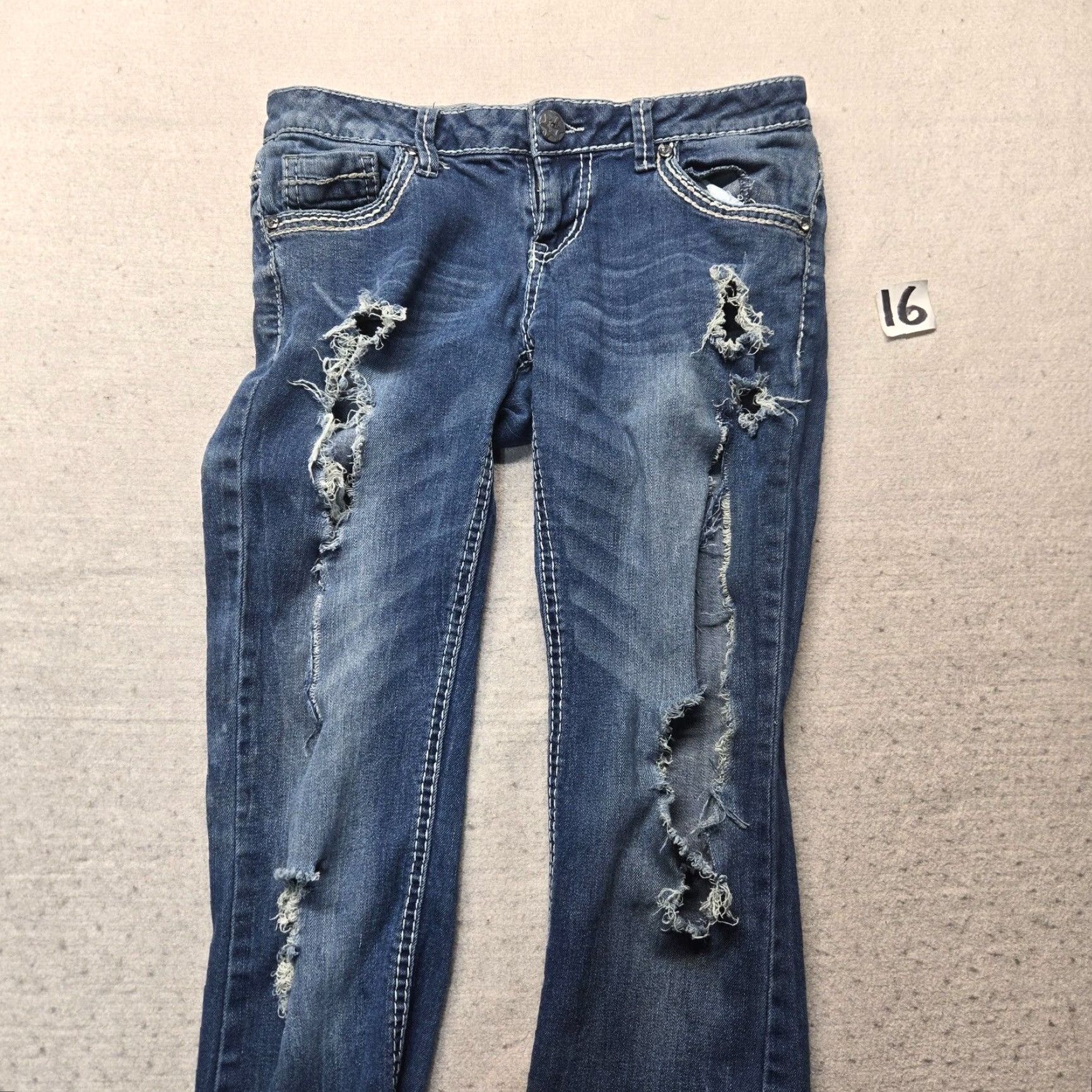 Denime Vintage Premiere Womens Jeans Low Rise Light Blue Stretch Bootcut 4 Adult Denim Size 27" / US 4 / IT 40 - 2 Thumbnail
