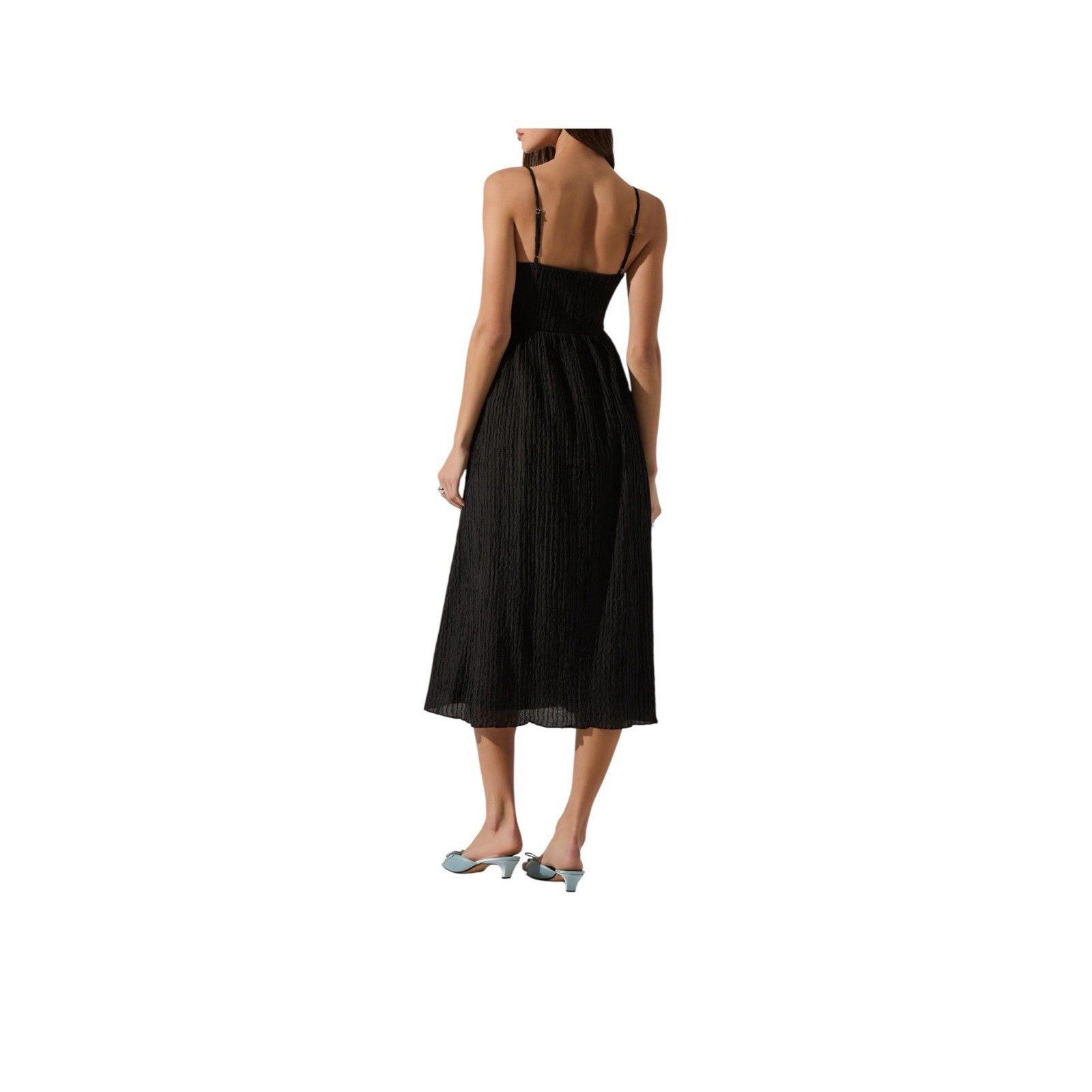 ASTR The Label NWOT ASTR THE LABEL V NECK MIDI DRESS- BROKEN ZIPPER Size L / US 10 / IT 46 - 2 Thumbnail