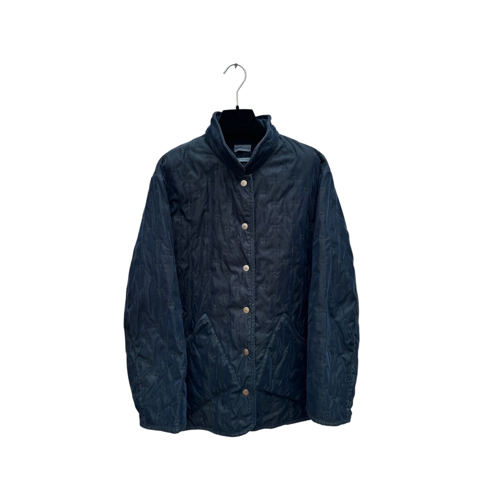 Hermes Hermes by Martin Margiela Navy Quilted Jacket Size 34 / XS Size XS / US 0-2 / IT 36-38 - 1 Thumbnail