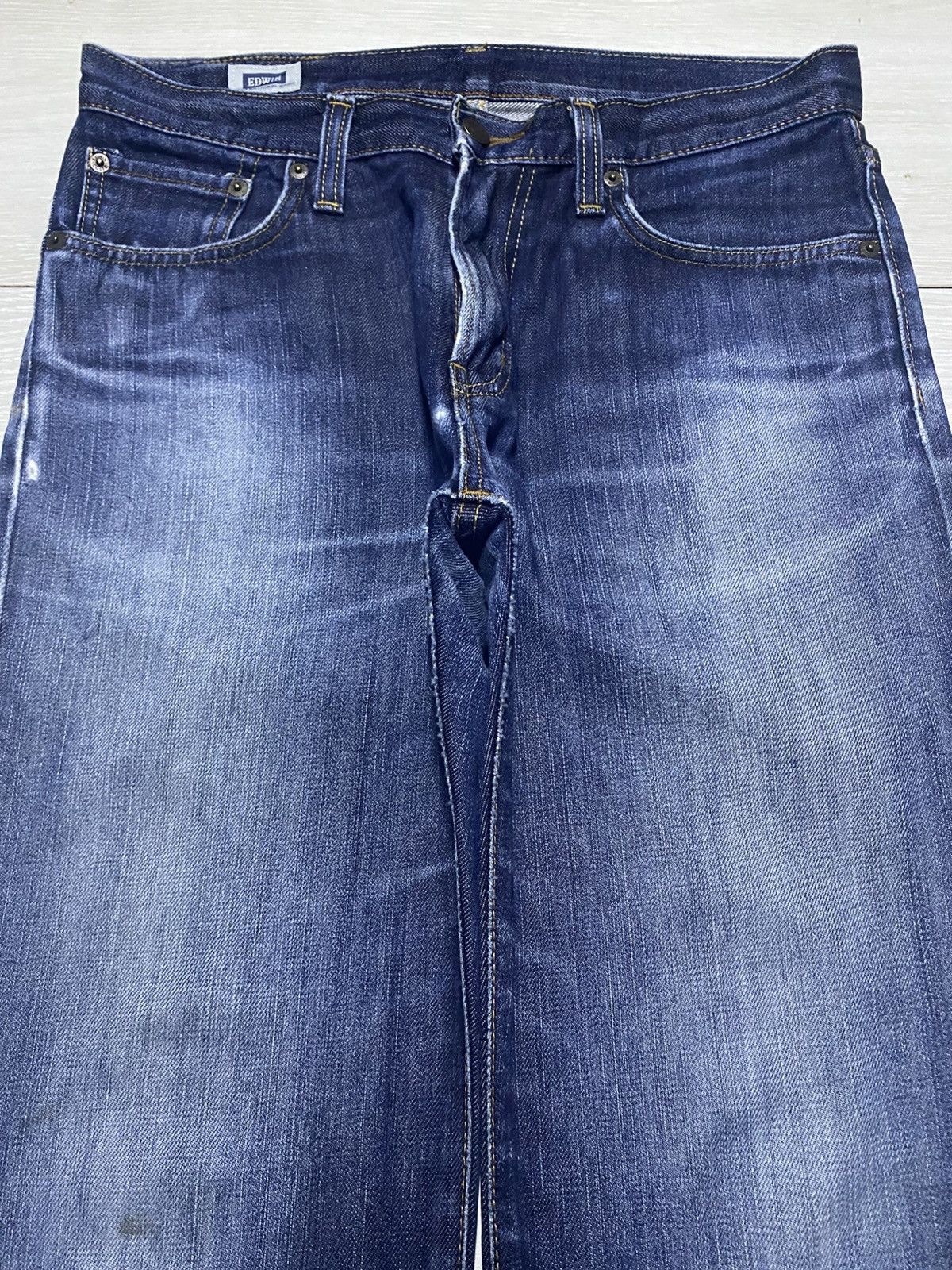 Edwin Vintage Edwin 403 Faded Wash Distressed Jeans Size US 32 / EU 48 - 3 Thumbnail
