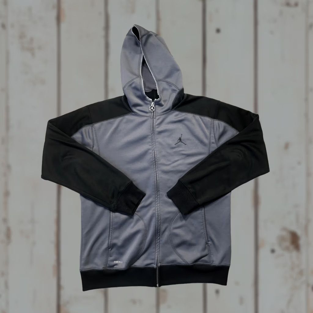 Jordan Brand Jordan Therma-Fit Hoodie Sweatshirt Mens XL Gray Black Full Zip Fleece Jacket Size US XL / EU 56 / 4 - 1 Thumbnail