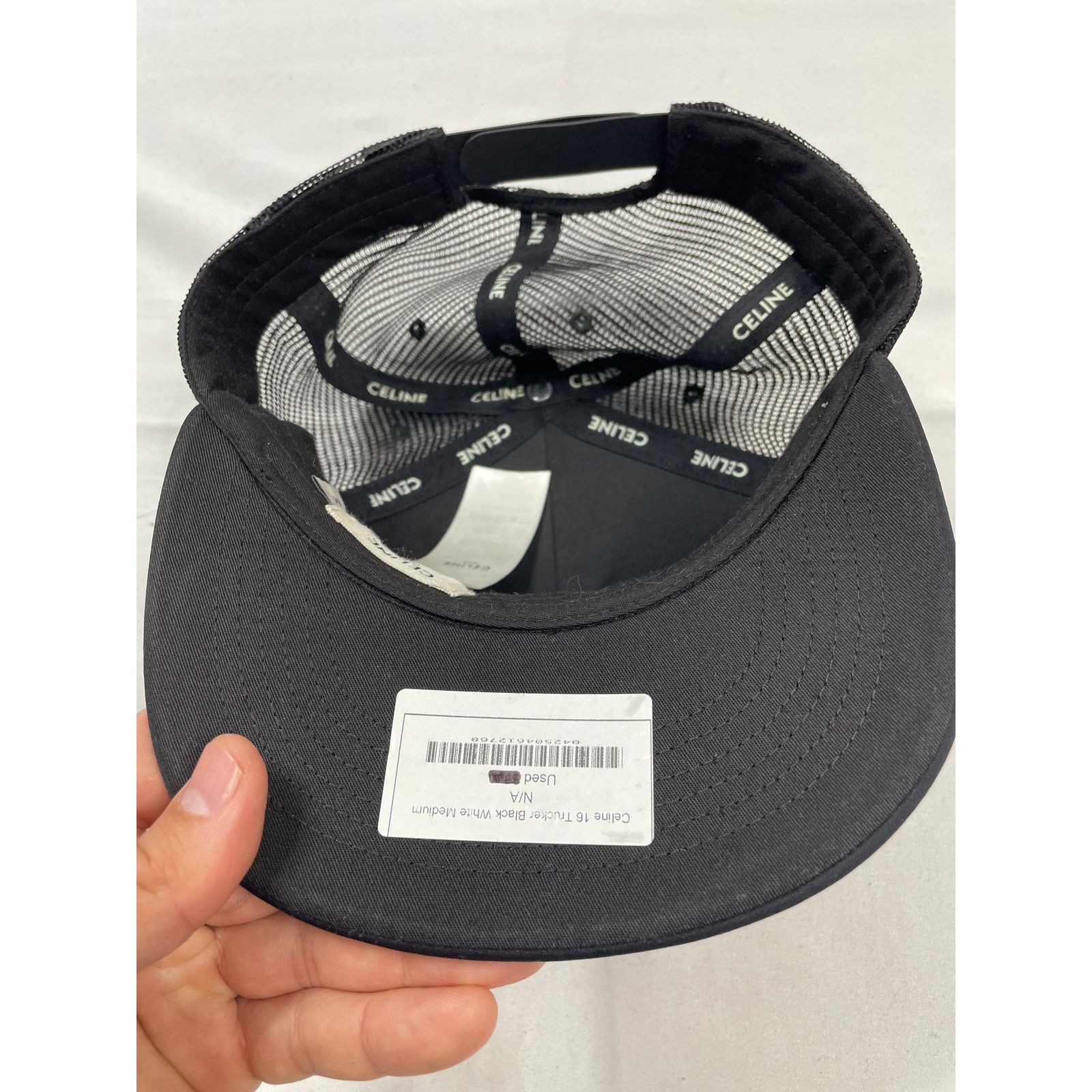 Celine Celine 16 Trucker Black White Medium Size ONE SIZE - 2 Thumbnail