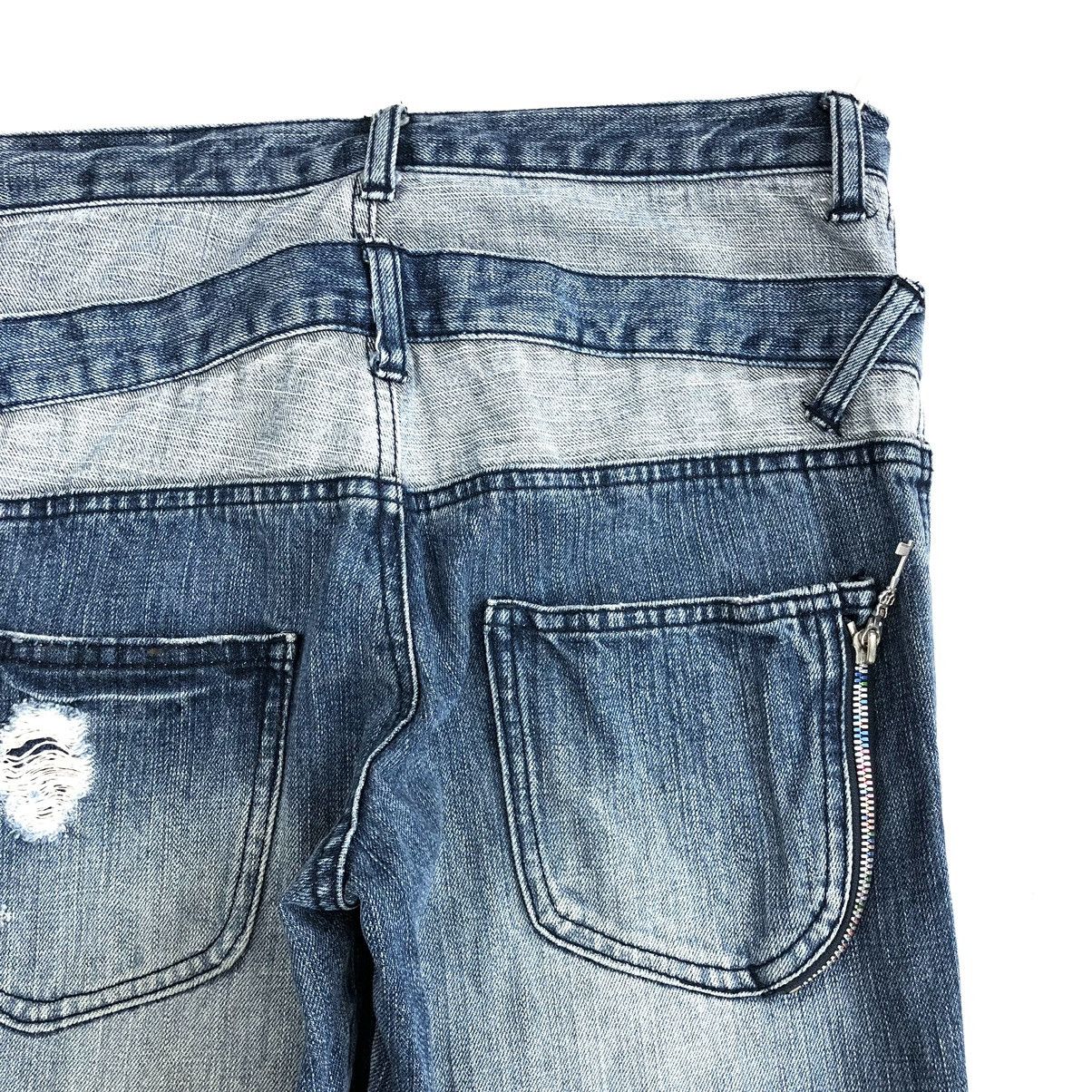 If Six Was Nine × Japanese Brand × PPFM 179/WG Nicole Club Double Waist Blue Wash Jeans Size US 36 / EU 52 - 15 Thumbnail