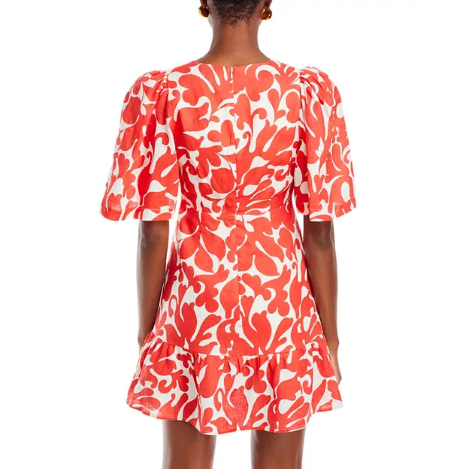 RHODE Rhode Mariana Printed Linen Dress Red Size S / US 4 / IT 40 - 2 Thumbnail