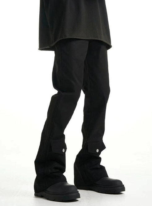 Japanese Brand × Jean Retro men's functional slim zippered casual flared trousers Size US 32 / EU 48 - 2 Thumbnail