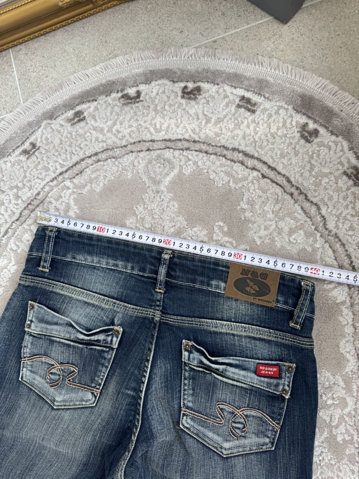Japanese Brand vintage 2000s wide leg express darkwash y2k flared jeans Size 40" / US 18 - 4 Thumbnail