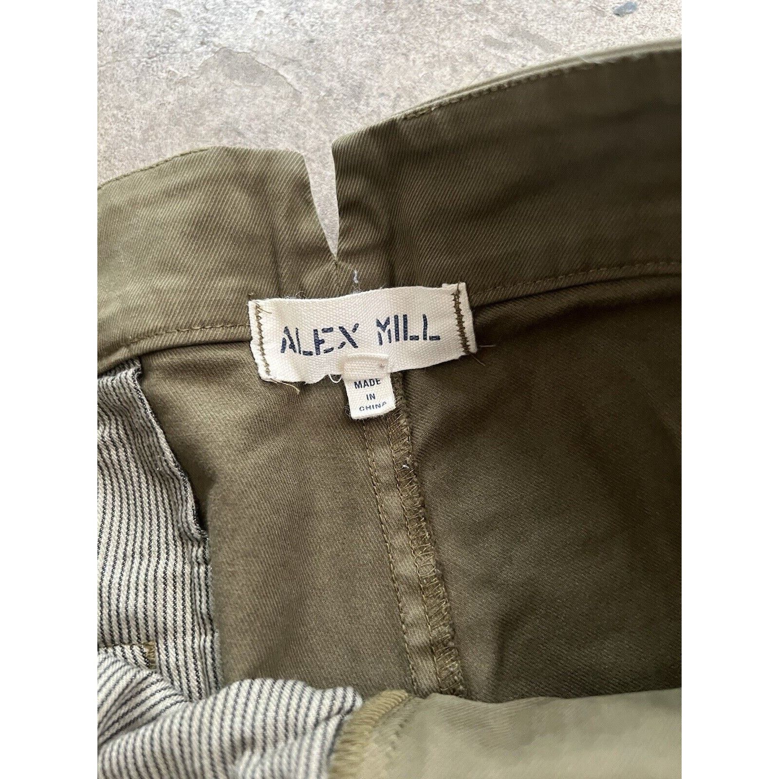 Alex Mill Alex Mill Pants Womens 14 Olive Green Chino Pleated Size 36" / US 14 / IT 50 - 5 Thumbnail