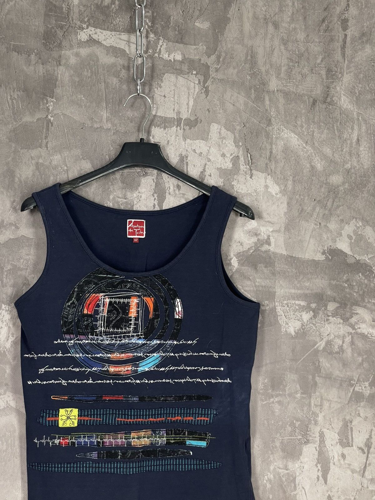 Japanese Brand Avantures Des Toiles Y2K Rare Big Print Logo Tank Top Size M / US 6-8 / IT 42-44 - 4 Thumbnail