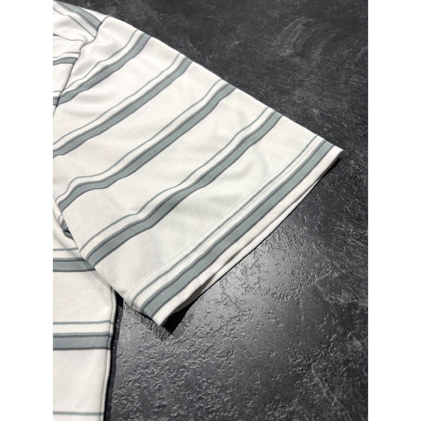 Under Armour VINTAGE UNDER ARMOUR POLO Shirt Adult M White Striped Short Sleeve Mens Size US M / EU 48-50 / 2 - 3 Thumbnail