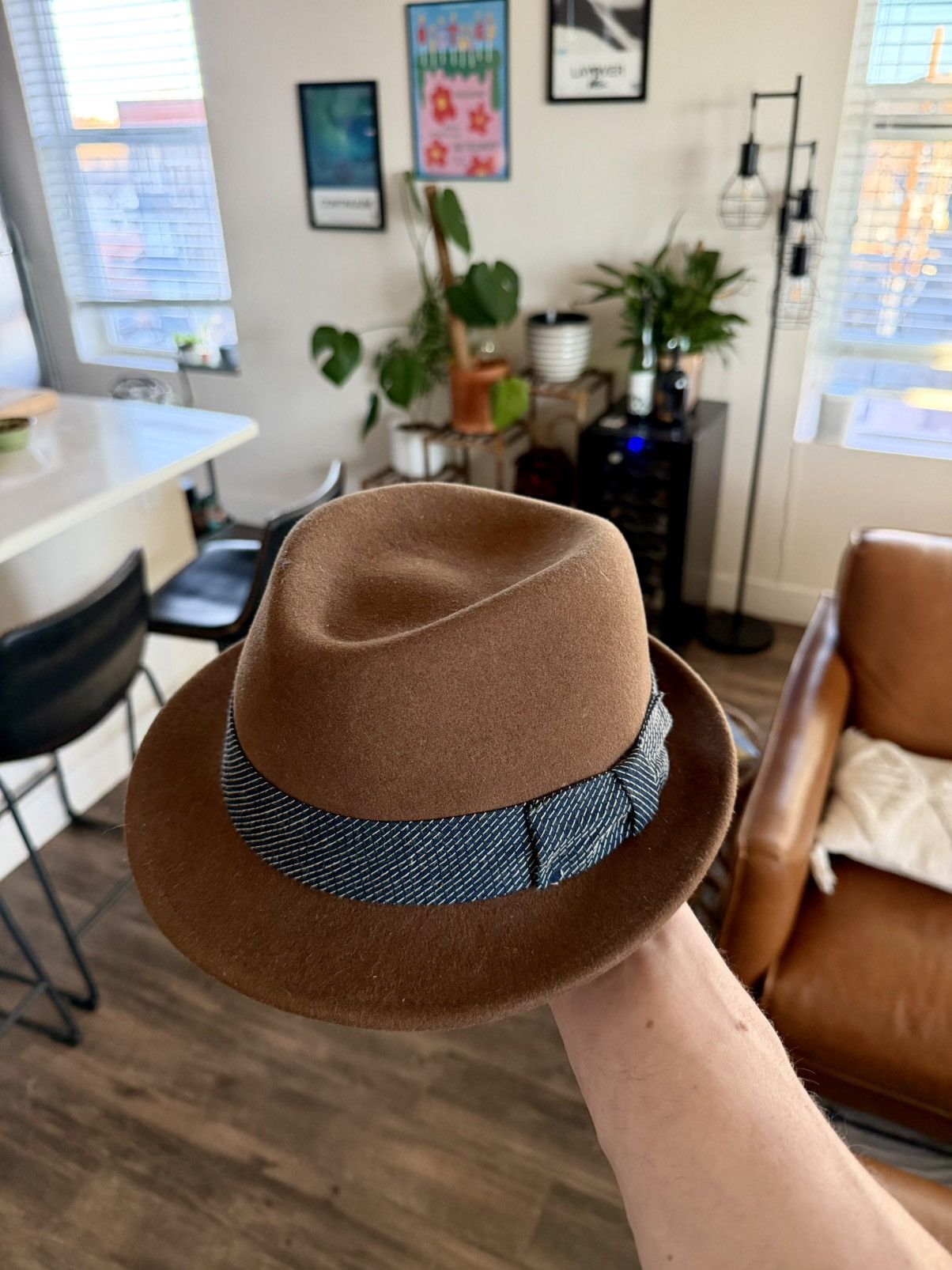 Rag & Bone Rag & Bone Brown Wool Felt Fedora Hat Made in USA (Size L) Size ONE SIZE - 3 Thumbnail