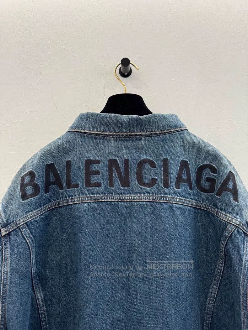 Balenciaga Balenciaga Back Logo Letter Print Single-Breasted Blue Men Size US S / EU 44-46 / 1 - 4 Thumbnail