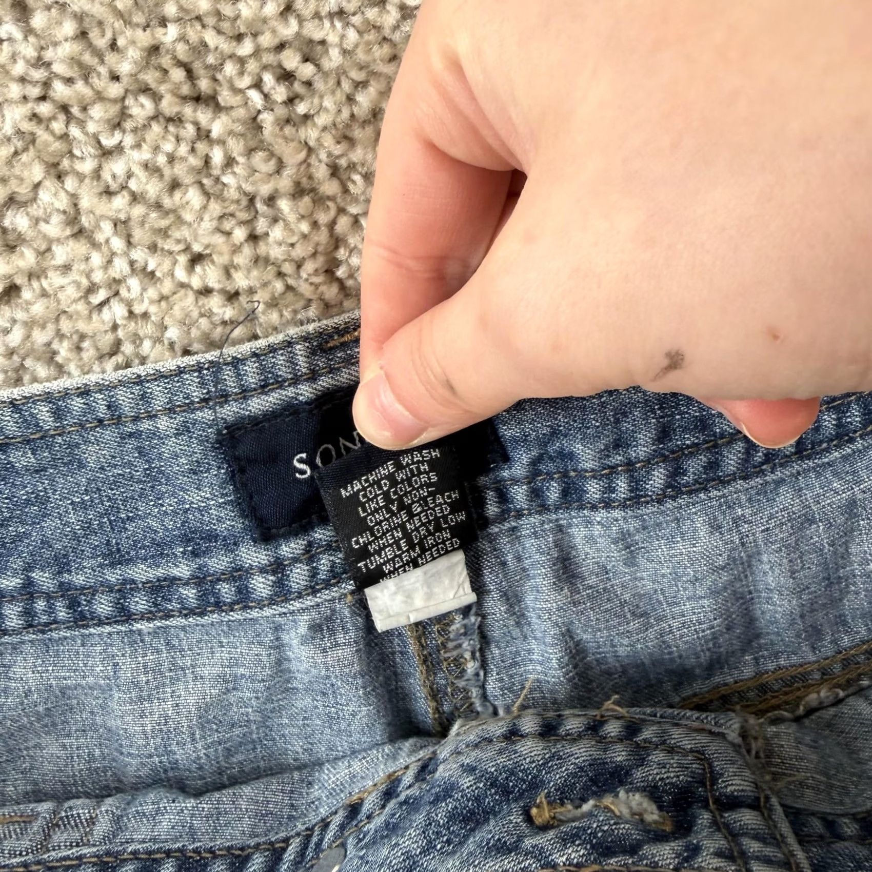 Vintage Y2K Sonoma Life + Style Denim Shorts Womens 8 Blue Utility Pockets 100% Cotton Size 30" / US 8 / IT 44 - 3 Thumbnail