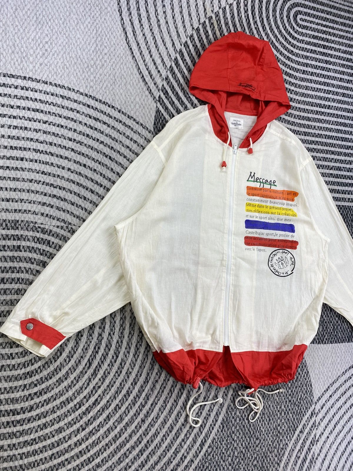 CASTELBAJAC SPORTダウン Vintage Castelbajac Sport Block Color Hooded Zipper