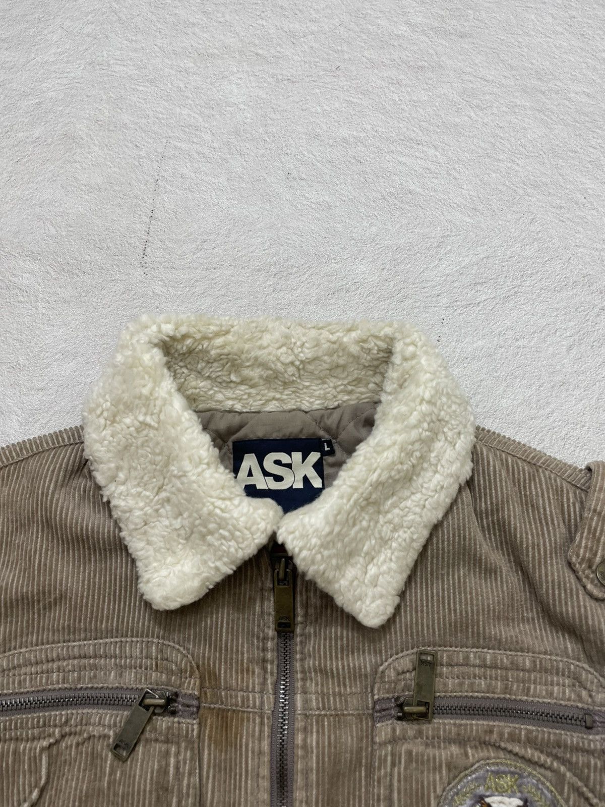 Le Grande Bleu (L.G.B.) 00s Ask Enquired Corduroy Sherpa Collar Jacket Hysteric Y2K Size US XXL / EU 58 / 5 - 5 Thumbnail