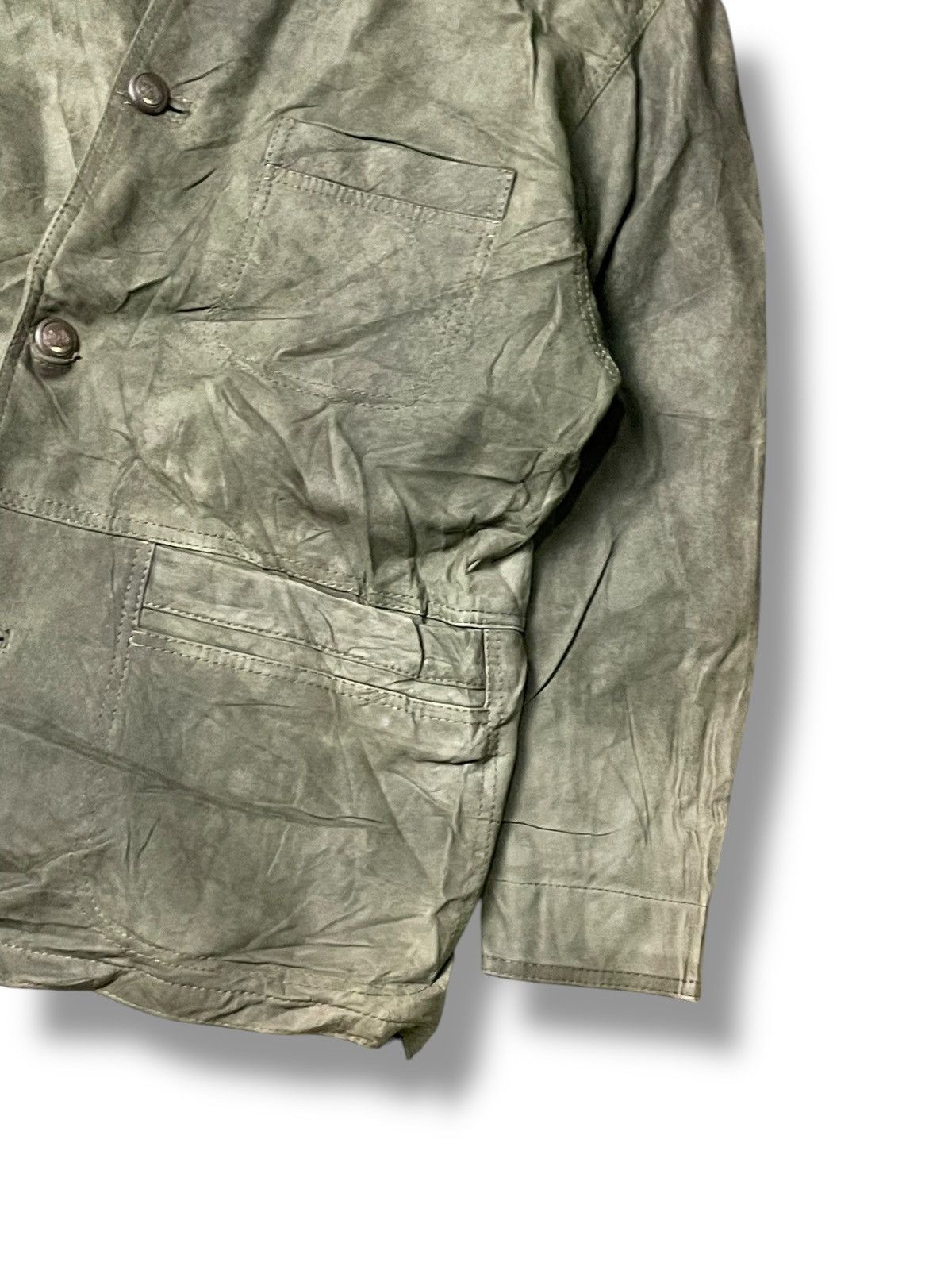Vintage New Yorker Brand Wax Leather Jacket (64) Size US M / EU 48-50 / 2 - 3 Thumbnail