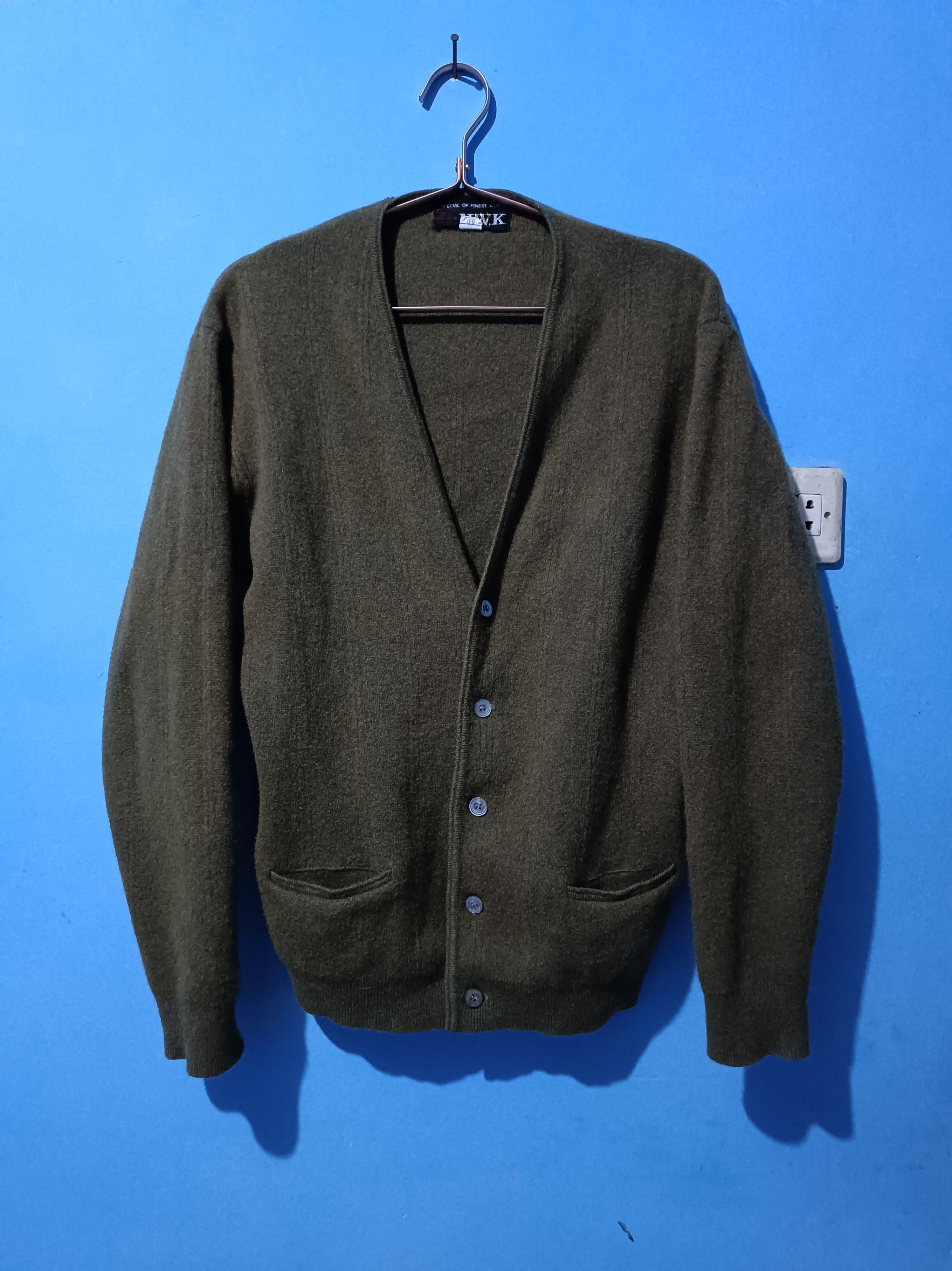 Japanese Brand N.W.K MEN'S KNITWEAR NAGOYA CARDIGAN SWEATER Size US L / EU 52-54 / 3 - 1 Thumbnail