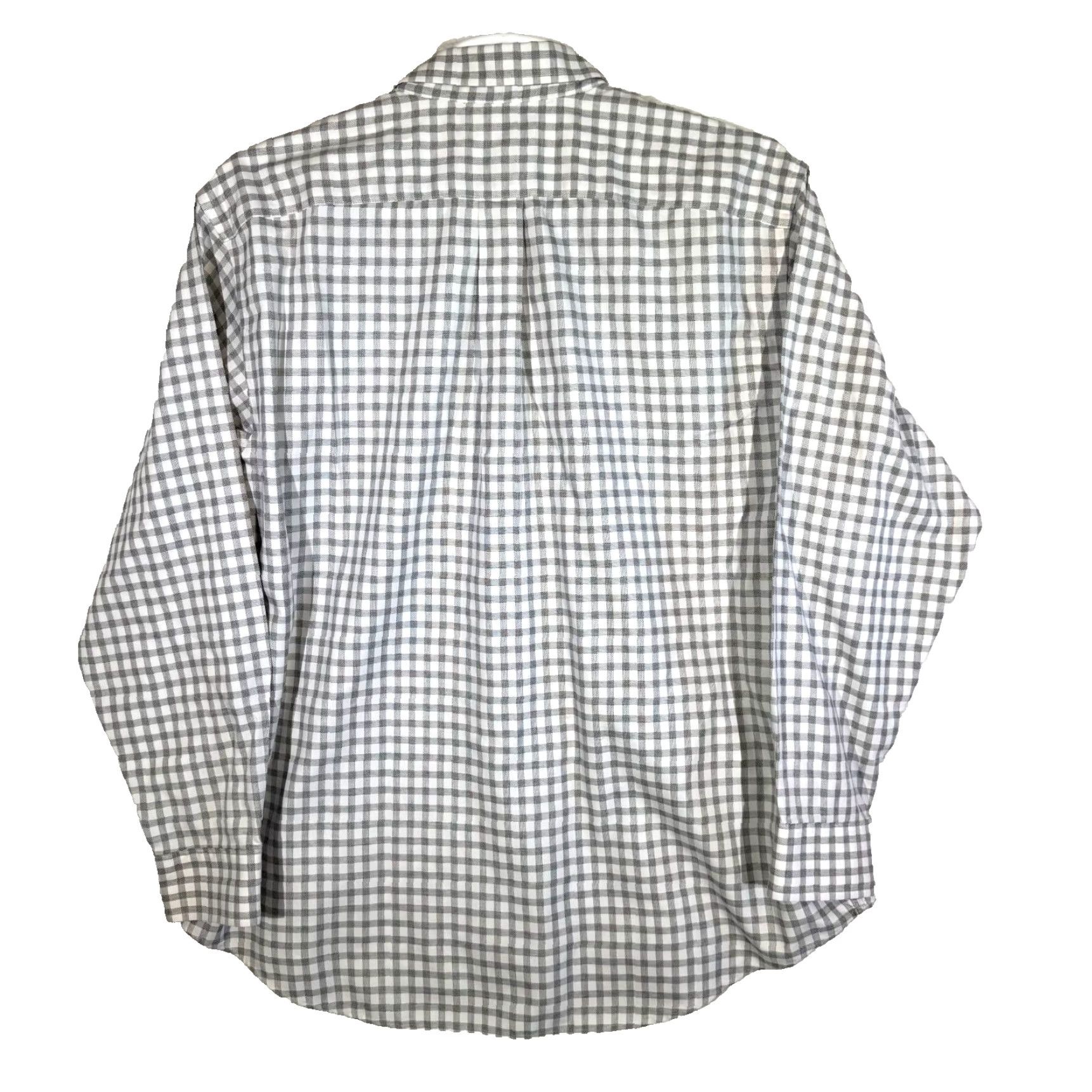 Vintage Gold Label Shirt Men XL Gray Check 100 % Cotton Non Iron Perfect Performance Size US XL / EU 56 / 4 - 2 Thumbnail