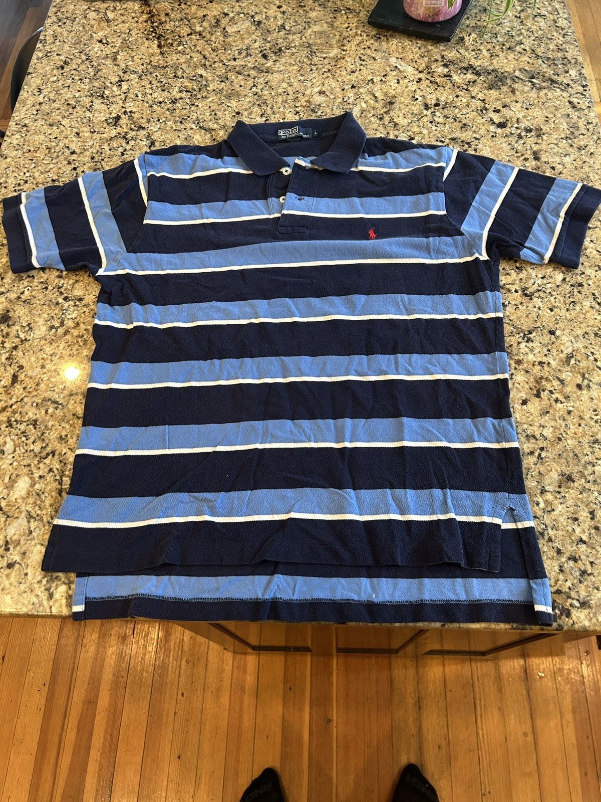 Polo Ralph Lauren Y2K Two Tone Blue Polo Size US L / EU 52-54 / 3 - 1 Thumbnail