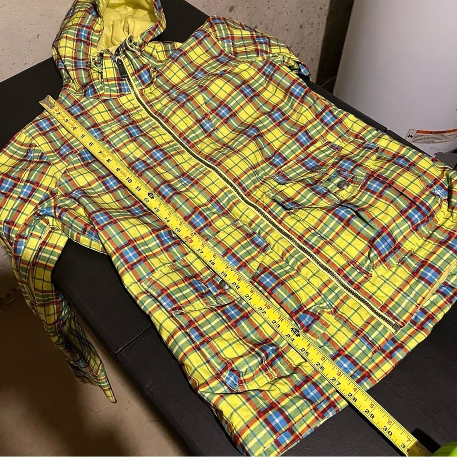 Burton Burton Size M Dryride Activity Jacket Yellow Plaid Hooded Size M / US 6-8 / IT 42-44 - 11 Thumbnail