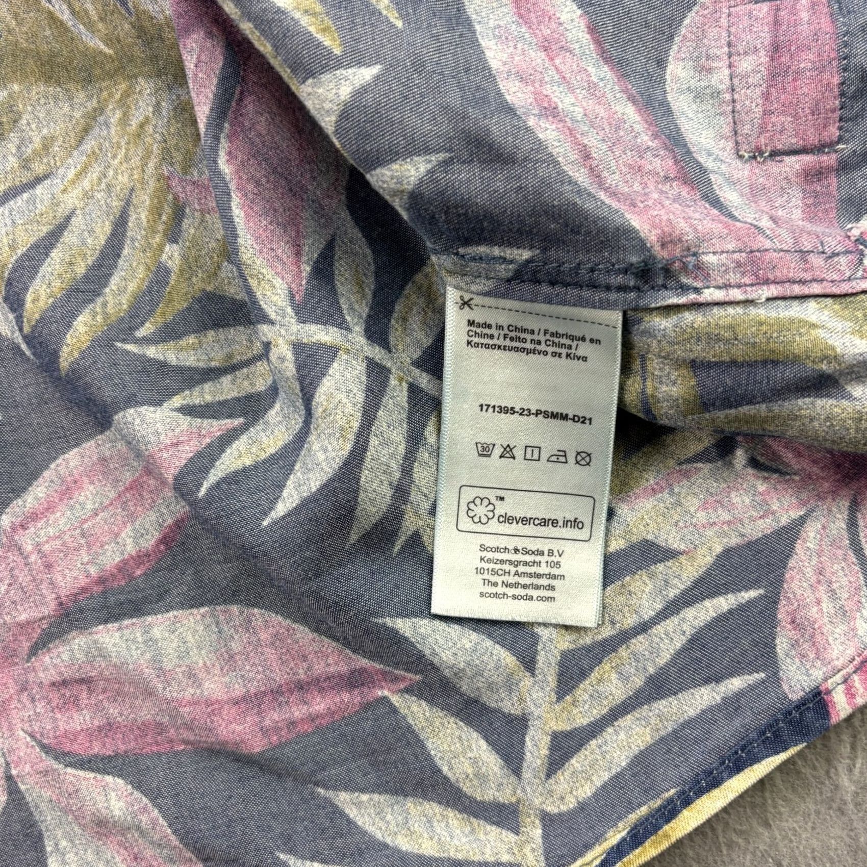 Scotch & Soda VINTAGE Scotch & Soda Shirt Mens XL Floral Hawaiian AOP Button Up Tropical Camp Viscose Size US XL / EU 56 / 4 - 6 Thumbnail