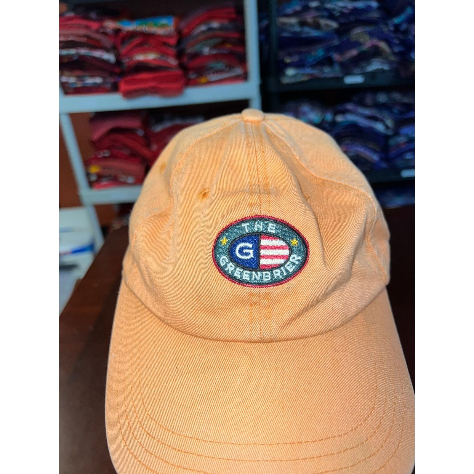 Vintage The Greenbrier Hat Ahead Vintage Orange Golf Golfing Cap Size ONE SIZE - 2 Thumbnail
