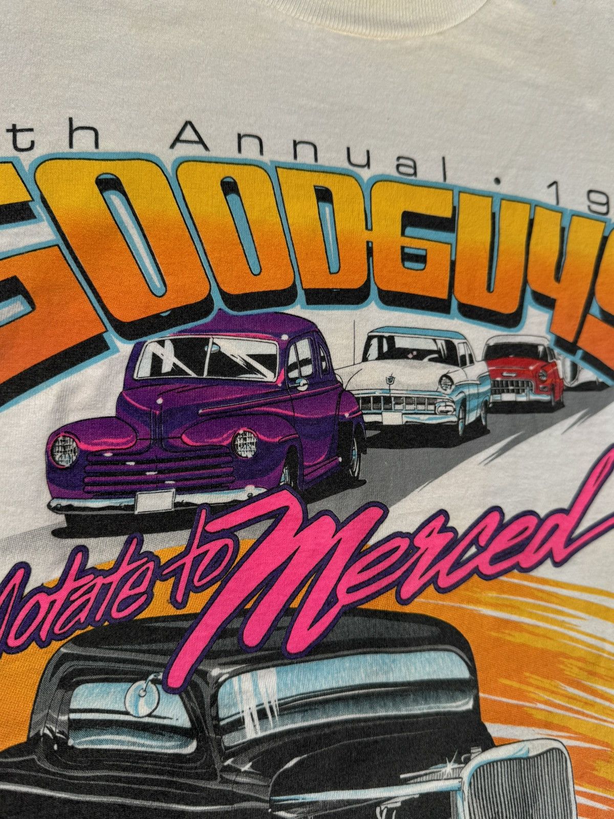 Ford × Vintage 1997 Hot Rod Car Show Vintage 90’s Neon AOP T-Shirt Size US M / EU 48-50 / 2 - 6 Thumbnail