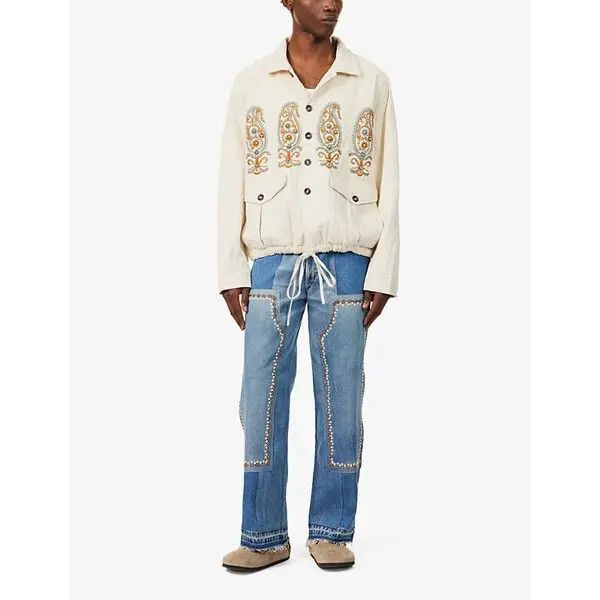 Kartik Research o1tko10426 Ranthambore Embroidered Jacket in Ivory Size US S / EU 44-46 / 1 - 2 Thumbnail
