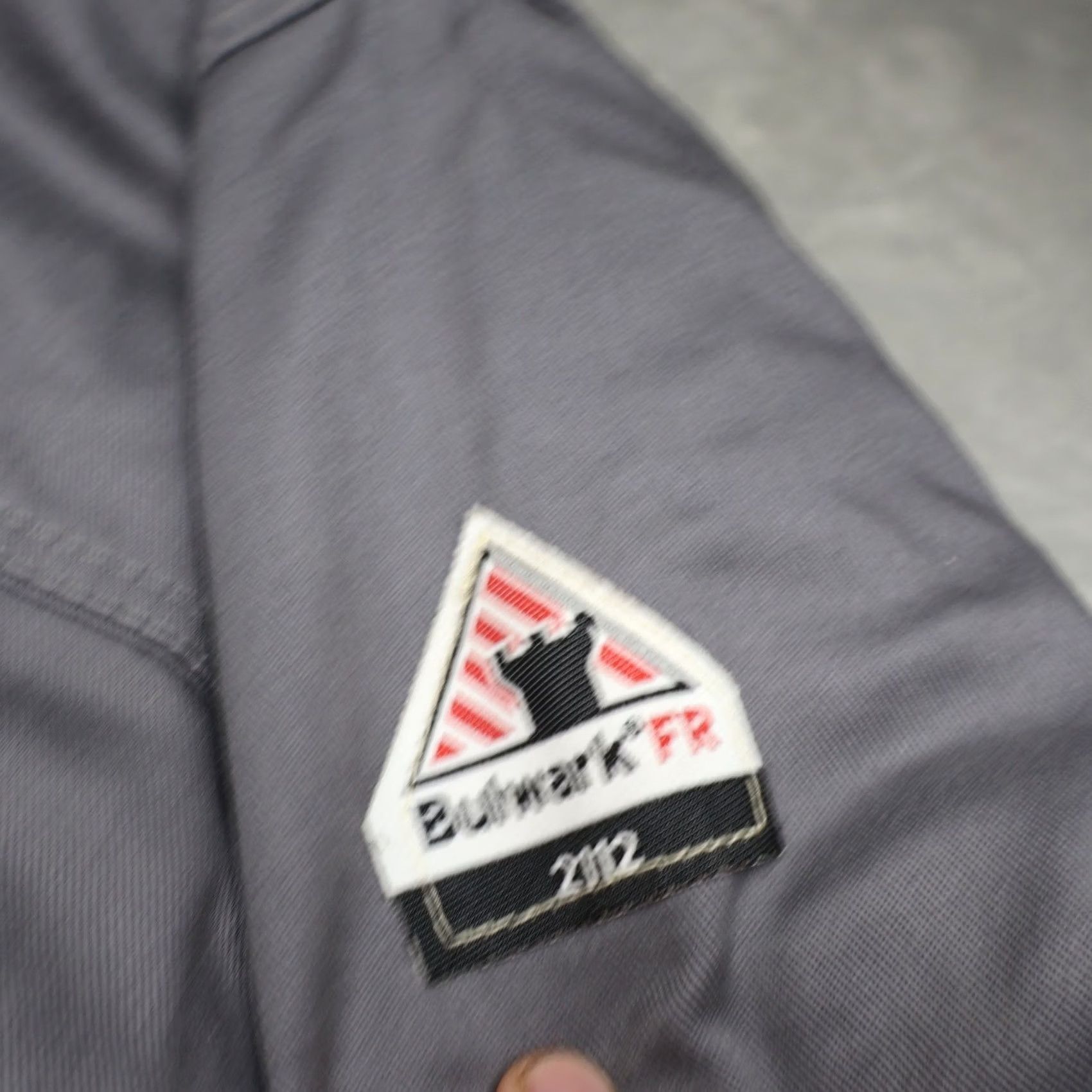 Vintage Bulwark FR Bomber Jacket Men L Gray Westex Flame Resistant Cotton Nylon Blend Utility Jacket Size US L / EU 52-54 / 3 - 4 Thumbnail