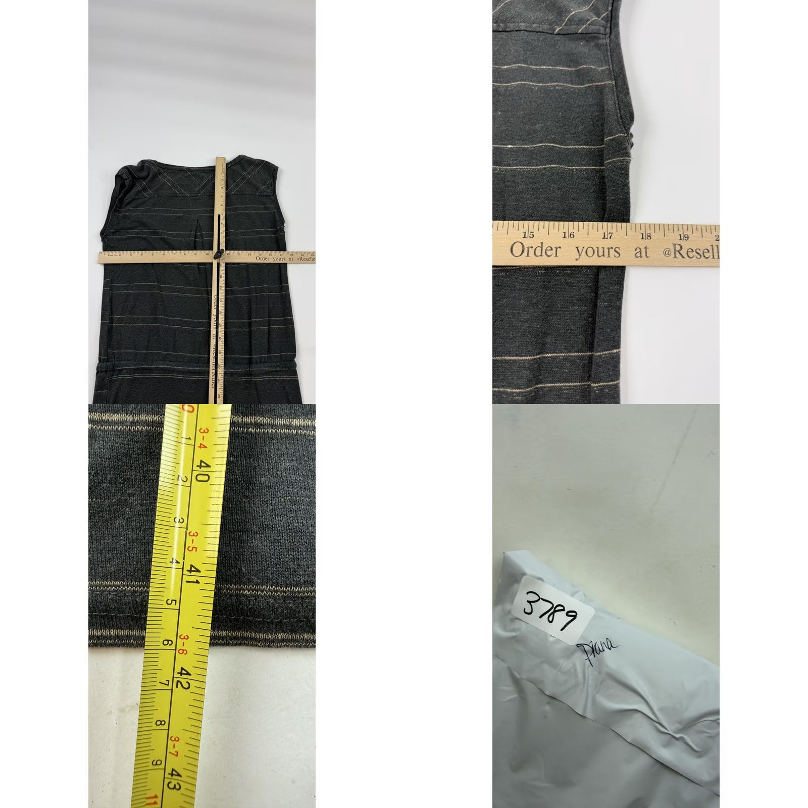 Prana prAna Dress Womens S Gray Striped Sleeveless Scoop Neck Midi Pockets Casual Size S / US 4 / IT 40 - 8 Thumbnail