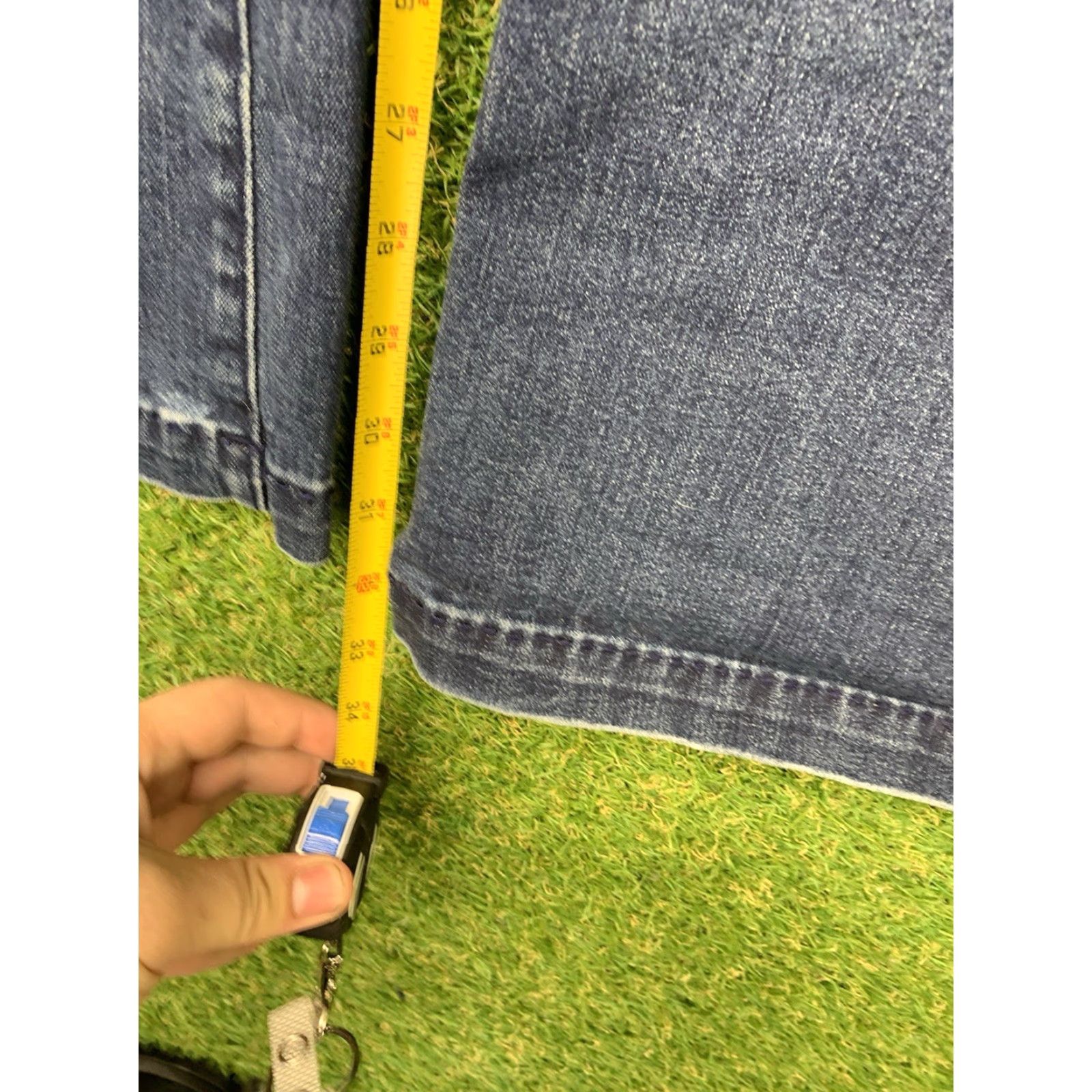 Miss Me Miss Me Jeans 30 High Rise Womens Flat Front Wide Leg 30 Button Close 5-Pocket Denim Cotton Polyester Elastane Blue Regular Size 30" / US 8 / IT 44 - 7 Thumbnail