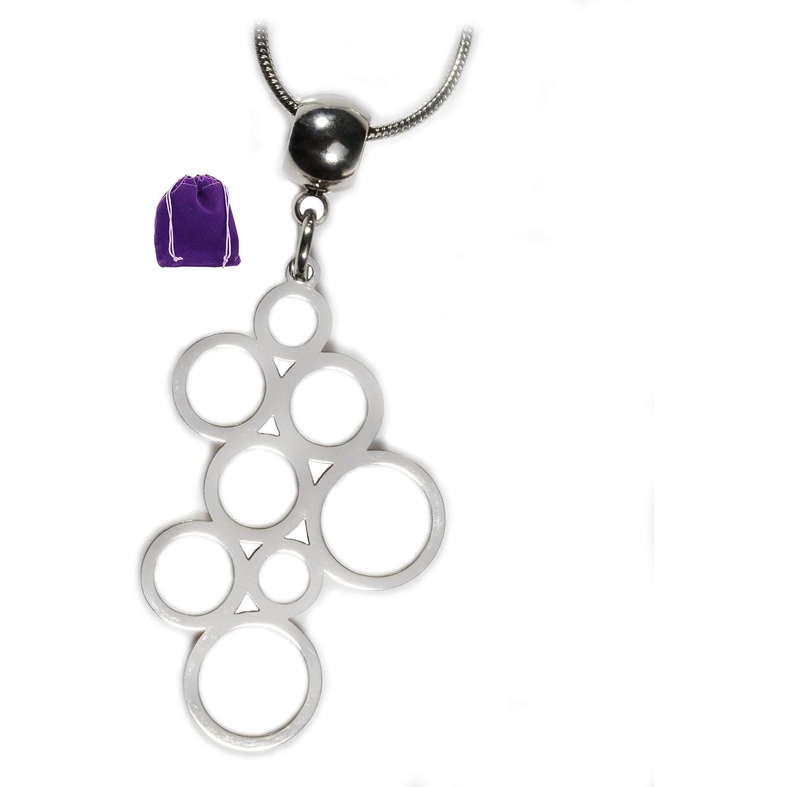 & Other Stories Circle Necklace - Trendy Silver Charm Pendant Size ONE SIZE - 1 Thumbnail