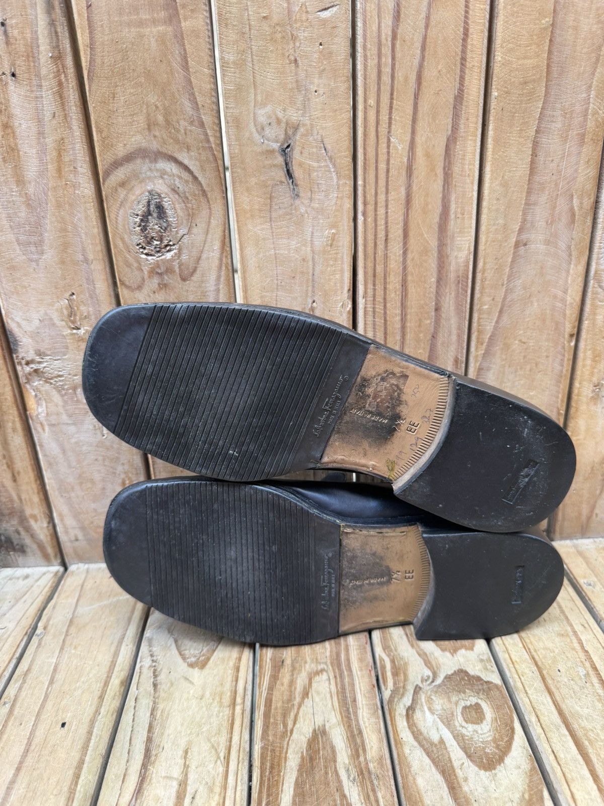 Salvatore Ferragamo Salvatore Ferragamo Black Men’s Leather Loafers Sz US 7.5 EE Size US 7.5 / EU 40-41 - 19 Thumbnail