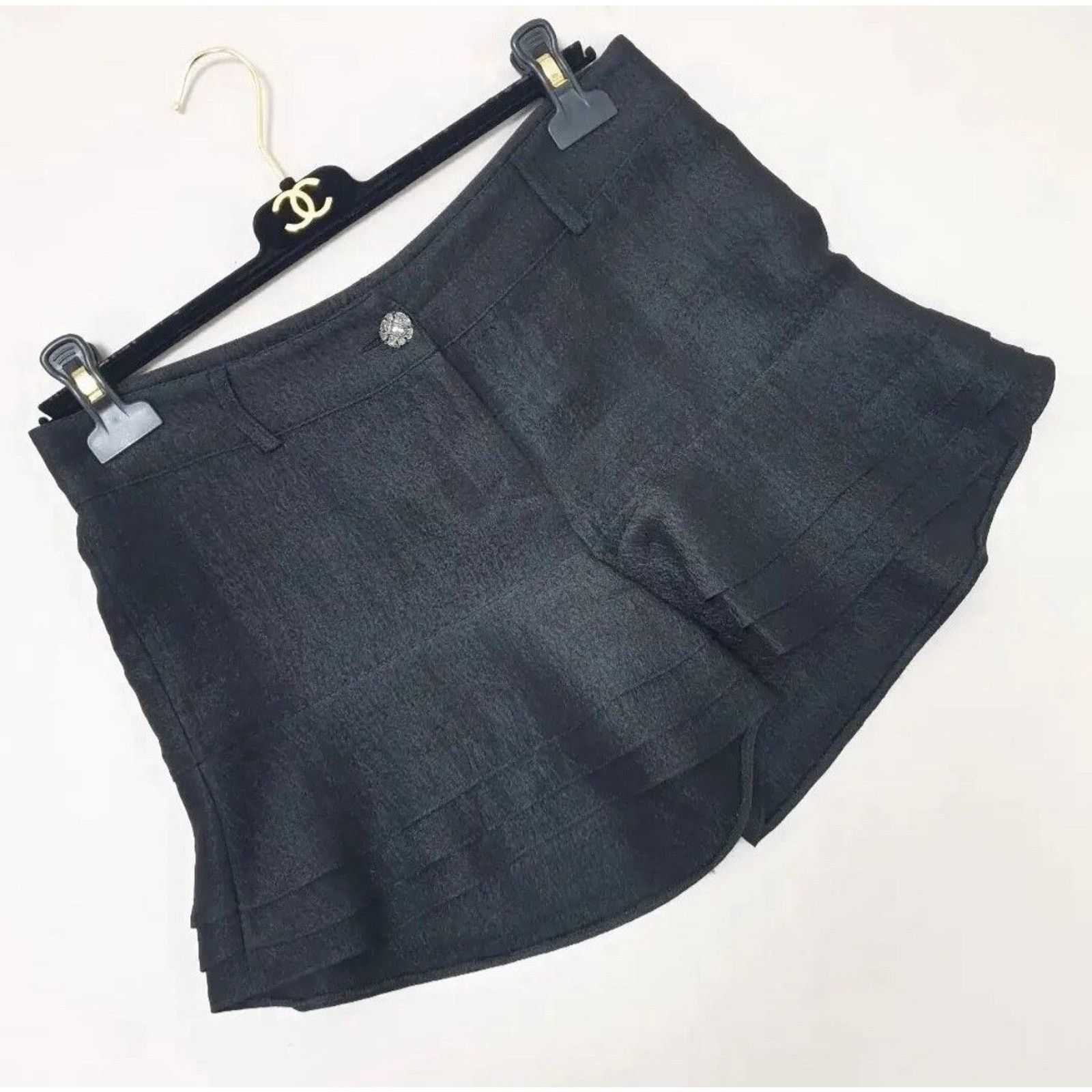 Chanel Black Mini Shorts Size 36