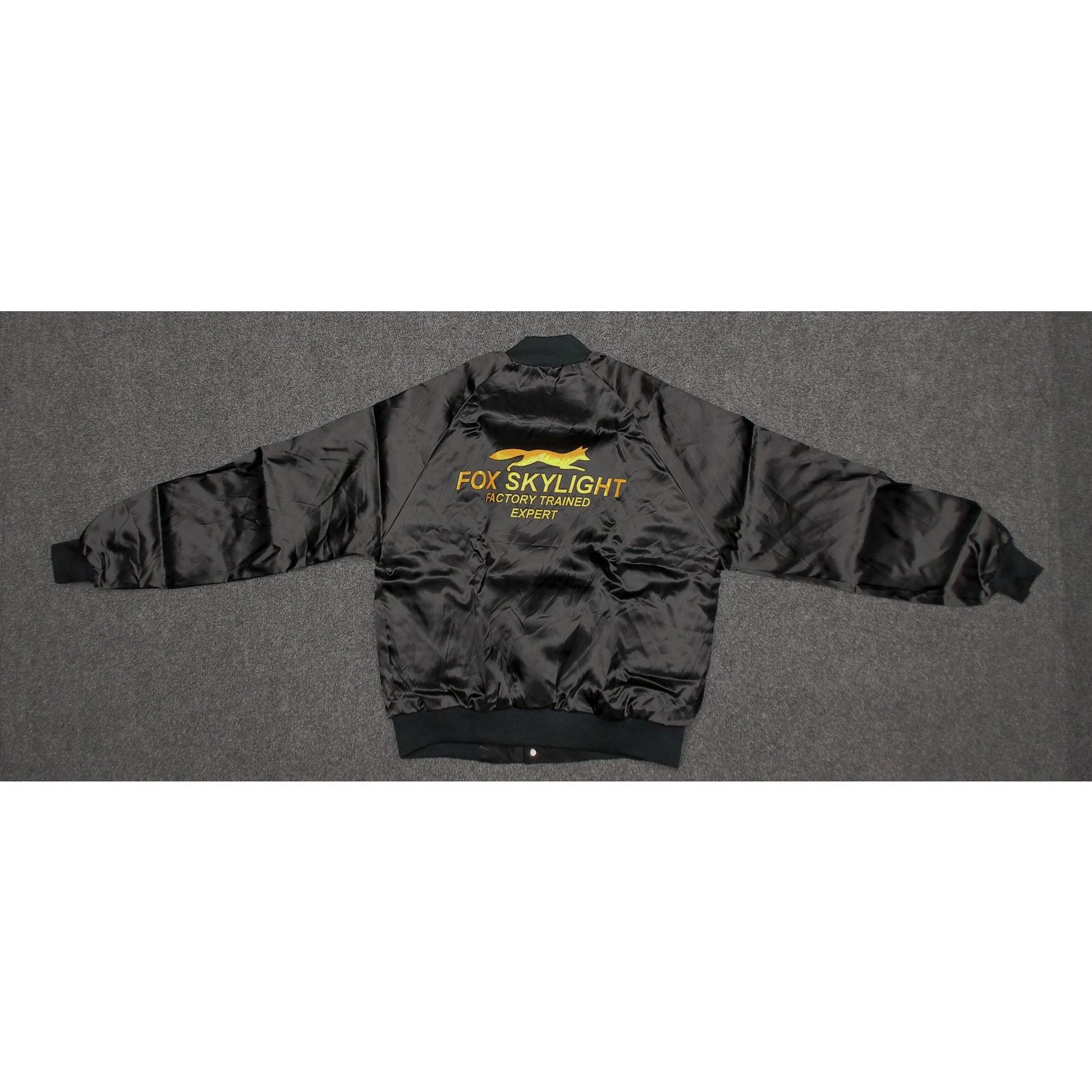 Auburn Sportswear Auburn Sportswear Vintage 90s Boxy Black Satin Bomber Jacket Size US XL / EU 56 / 4 - 6 Thumbnail