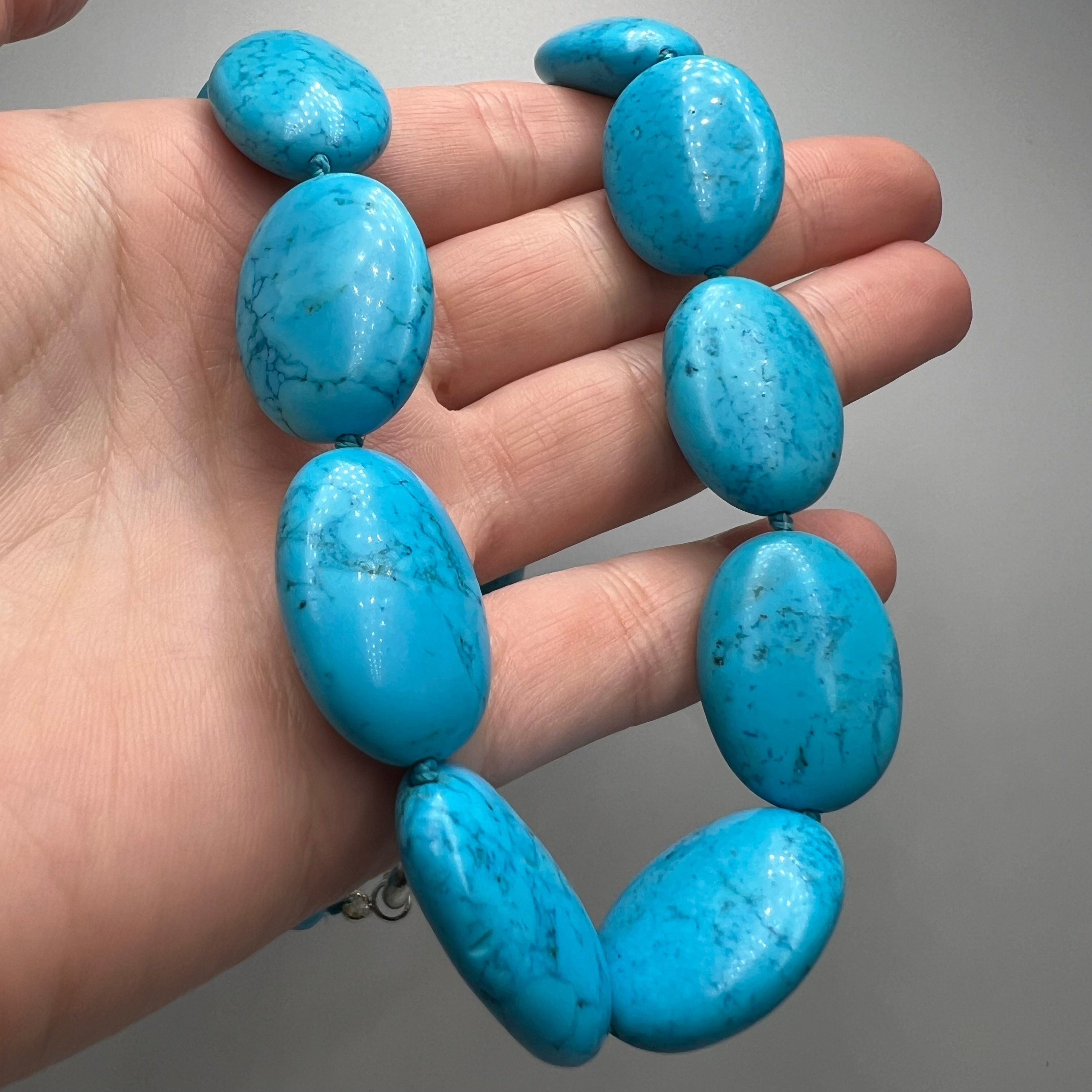 Vintage Vintage Necklace Turquoise Blue Natural Stone Jewelry Size ONE SIZE - 5 Thumbnail