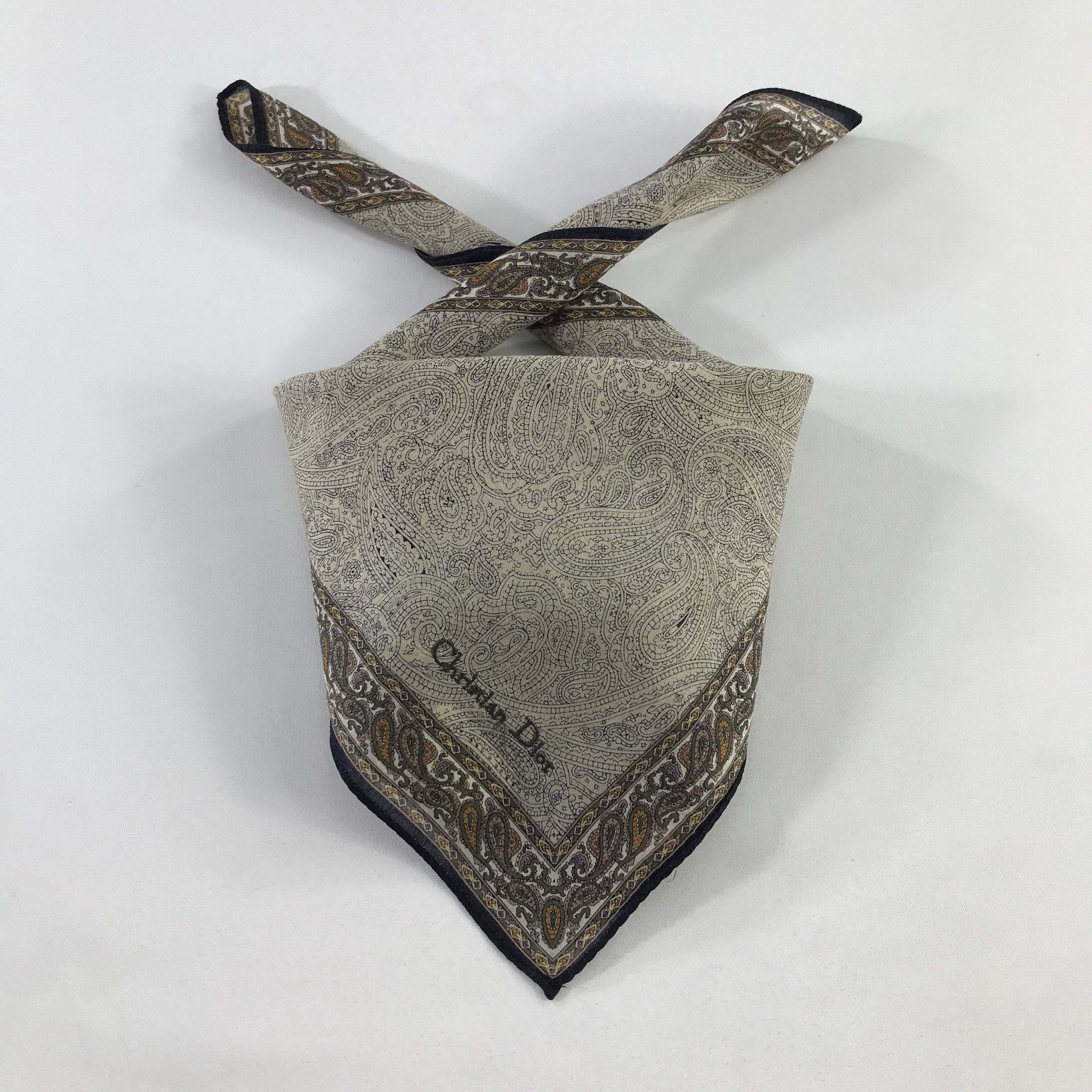 Christian Dior Monsieur × Vintage Christian Dior Bandana / Handkerchief / Neckerchief - S812 Size ONE SIZE - 3 Thumbnail