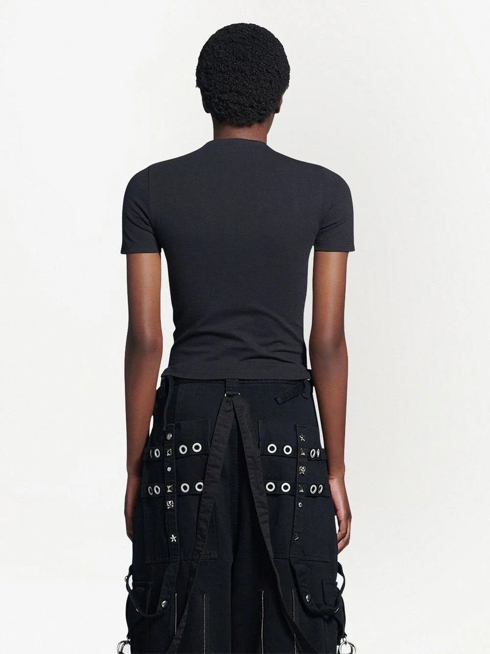 Balenciaga o1s1wg110824 Bébé Stretch Top in Black Size XL / US 12-14 / IT 48-50 - 5 Thumbnail