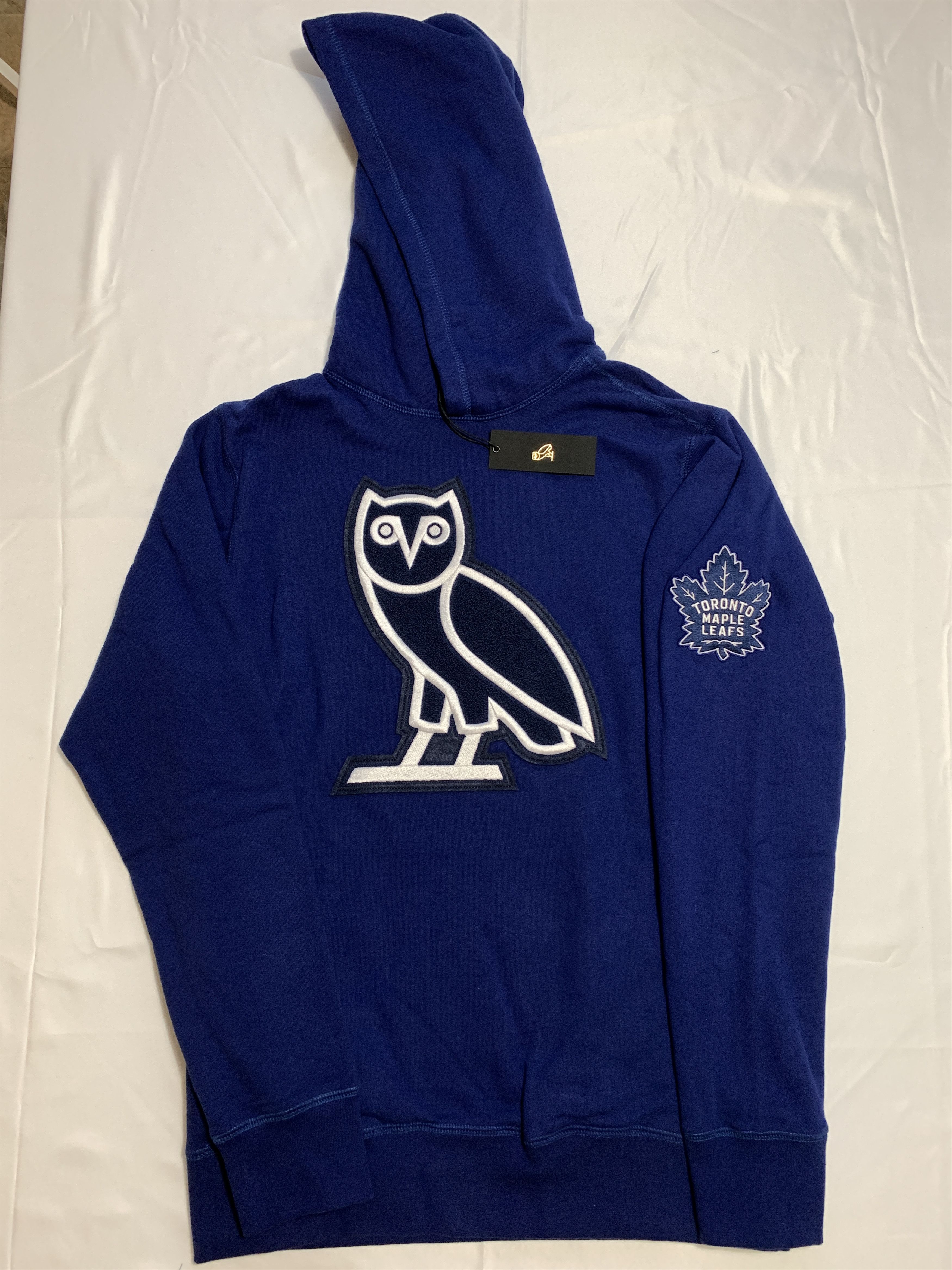 OVO X NHL X Toronto Maple Leafs Chenille OG Owl Hoodie Drake