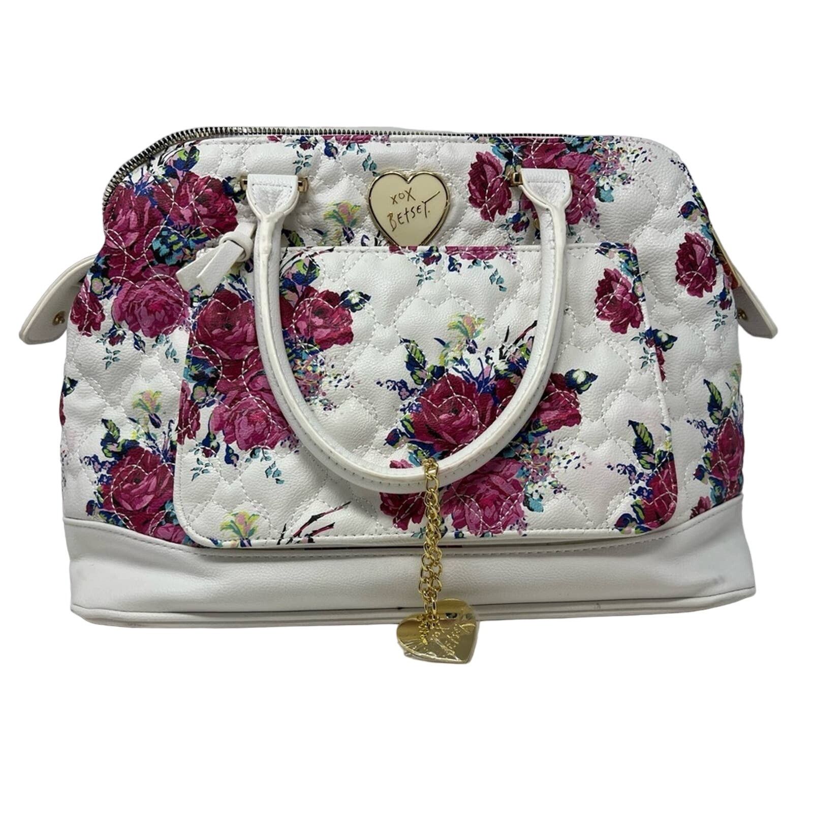 Betsey Johnson BETSEY JOHNSON- Floral Satchel With Crossbody Strap Size ONE SIZE - 1 Thumbnail