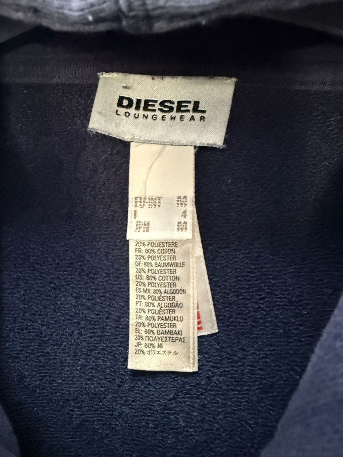 Diesel 🔥 DIESEL Only The Brave punk Zipper Sweat Hoodie Size US M / EU 48-50 / 2 - 7 Thumbnail
