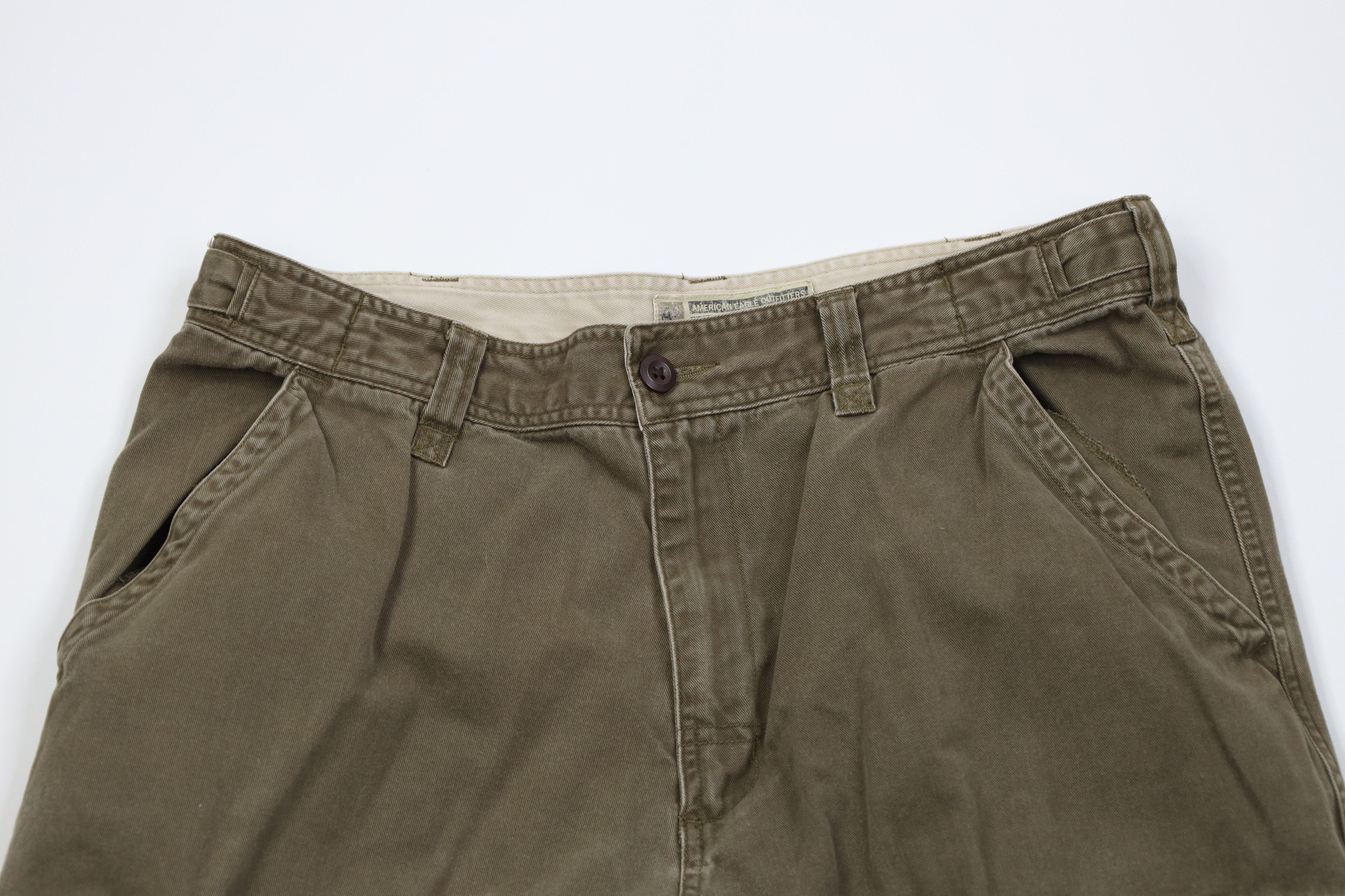 American Eagle Outfitters Vintage 90s Y2K American Eagle Surplus Wide Leg Cargo Pants Size US 34 / EU 50 - 2 Thumbnail