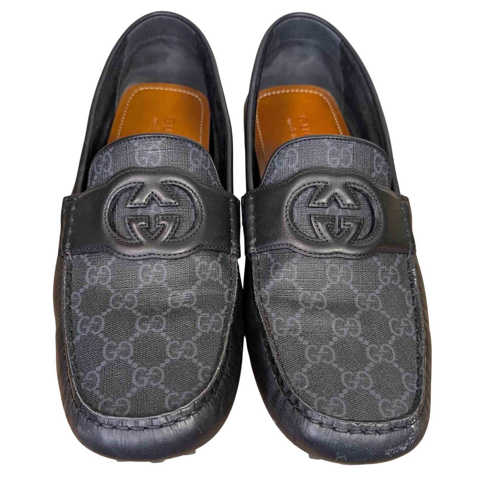 Gucci Gucci GG Supreme Interlocking G Driver Loafers Size US 14 / EU 47 - 1 Thumbnail