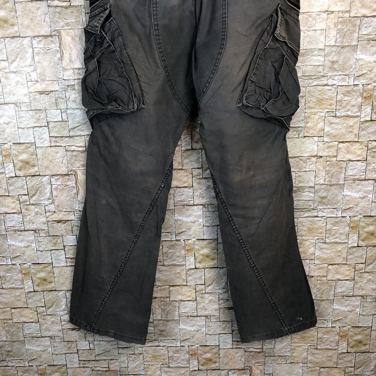Japanese Brand Flash Report Brown Cargo Multipocket Pants #A351 Size US 34 / EU 50 - 18 Thumbnail
