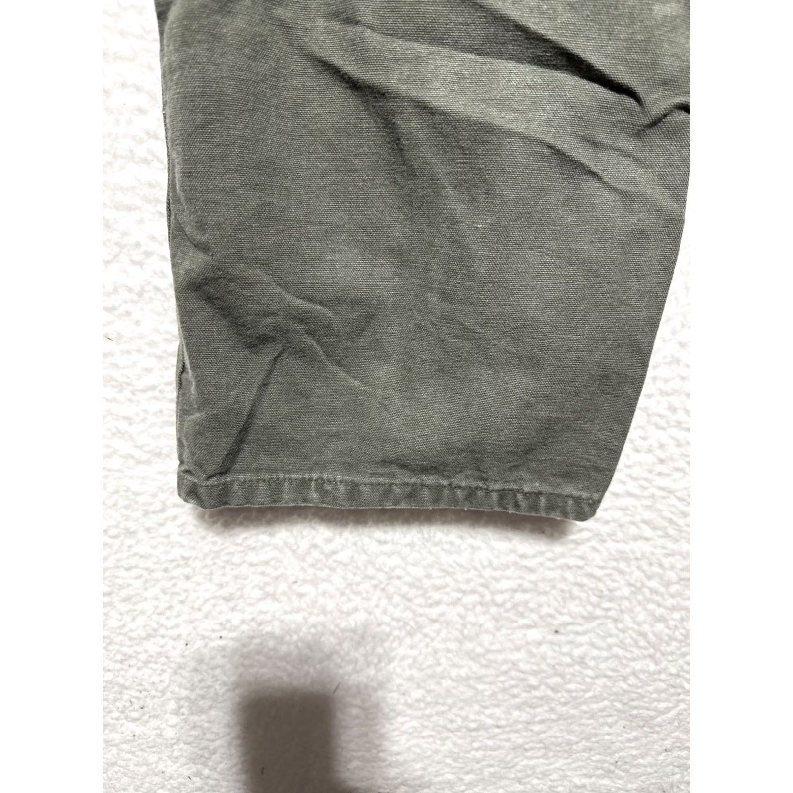 Carhartt VINTAGE Carhartt B11 MOS Dungaree Fit Duck Canvas Work Pants Mens 35 32 Green Relaxed Carpenter Jeans 35x32 Size US 35 - 5 Thumbnail