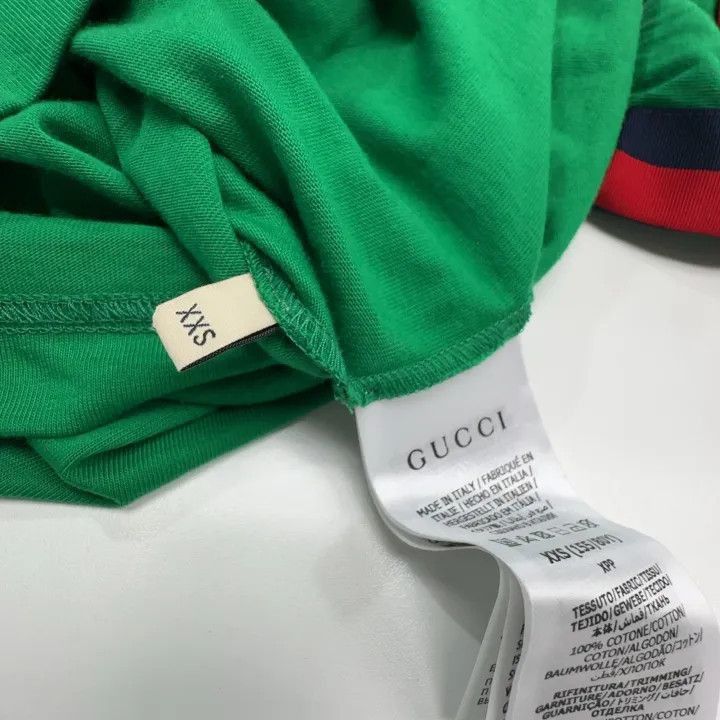 Gucci Gucci Green Logo Print Long Sleeve Dress-2507 Size XXS / US 00 / IT 34 - 2 Thumbnail